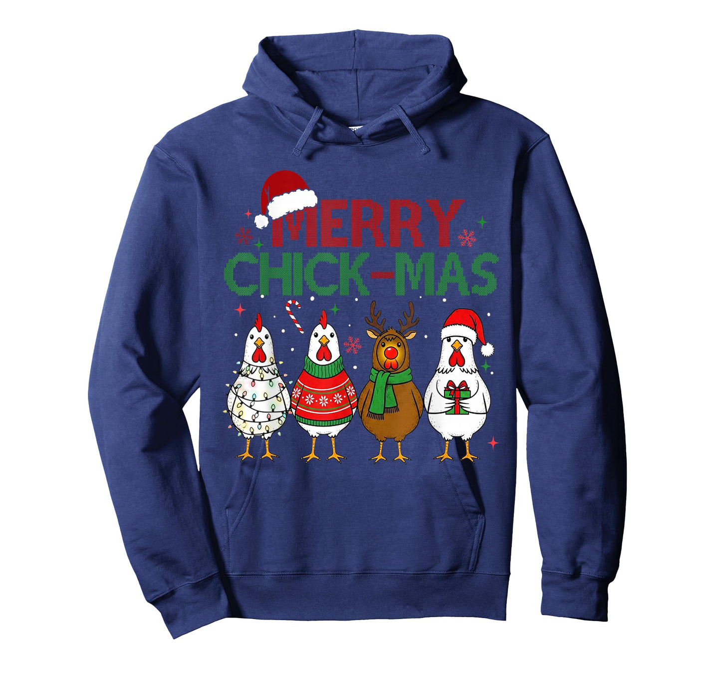 Chicken Christmas Santa Hat Merry Chickmas Xmas Farm Animal T-Shirt