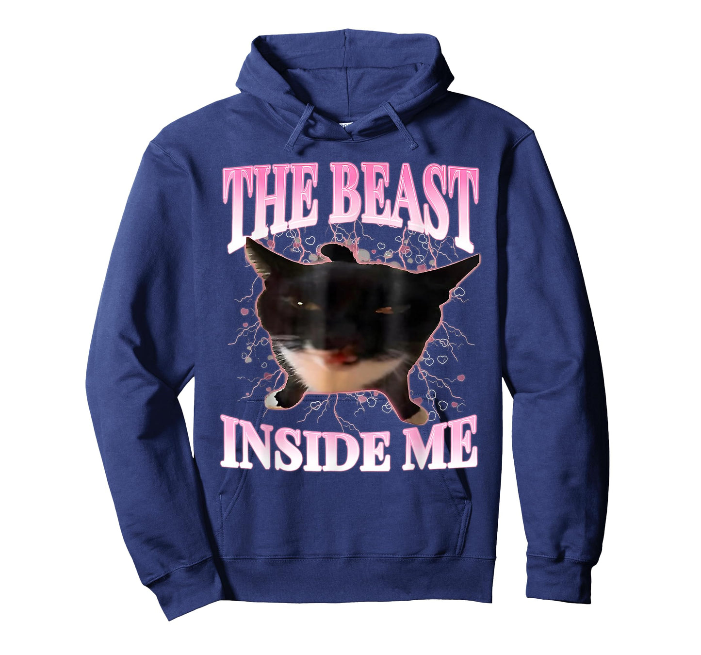 The Beast Inside Me Funny Cat Humor Cute Silly Cat Meme T-Shirt