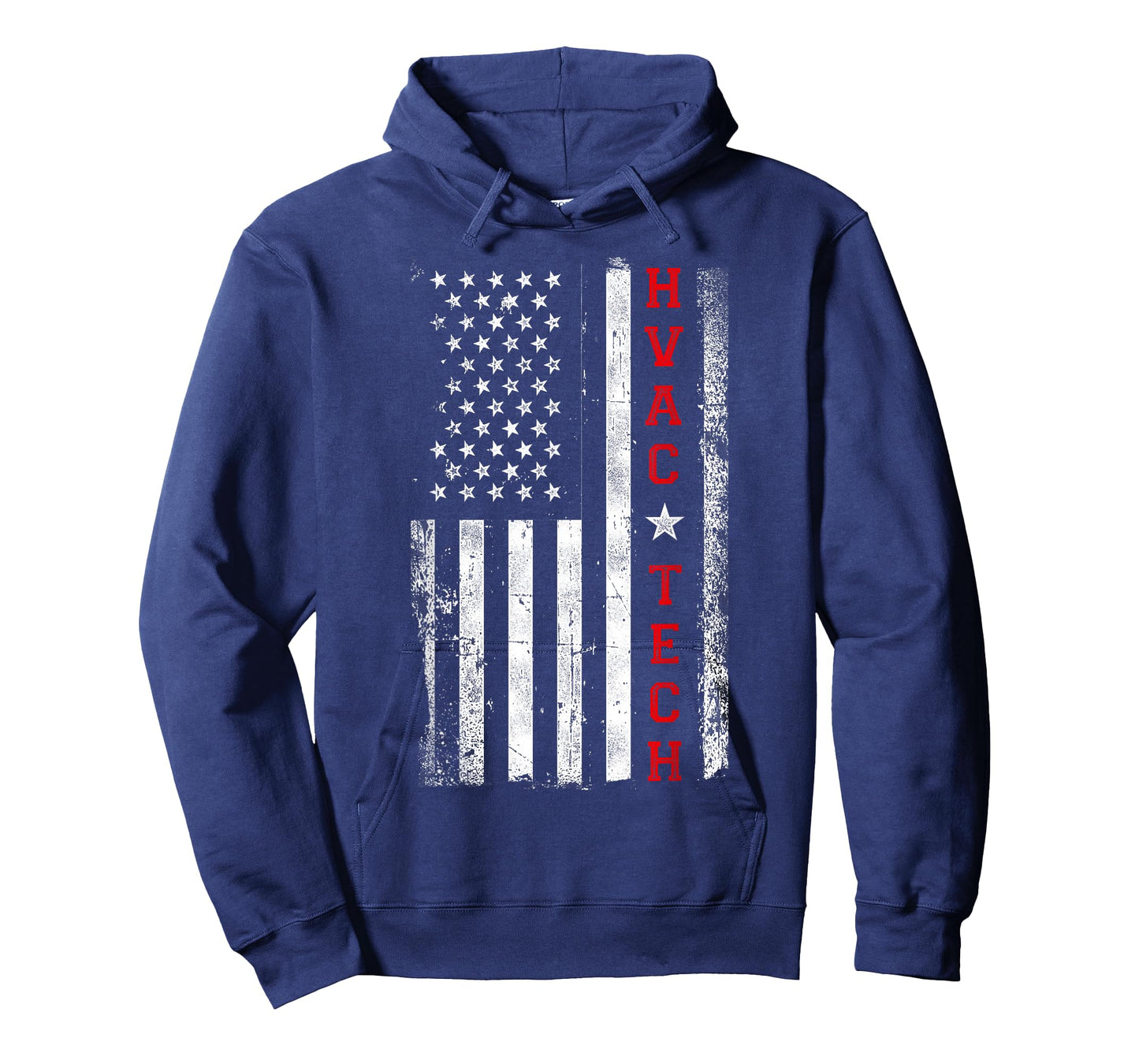 HVAC Technician Tech American Flag Vintage Hvac Technician T-Shirt