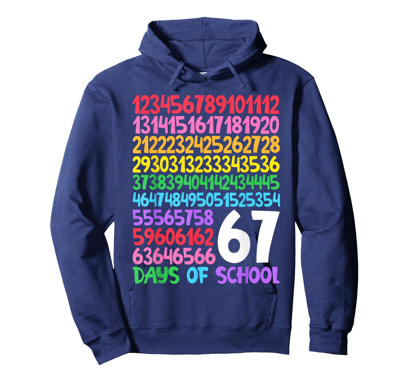 67th Day of School Teacher Kids 67 Math Number Six Seven T-Shirt