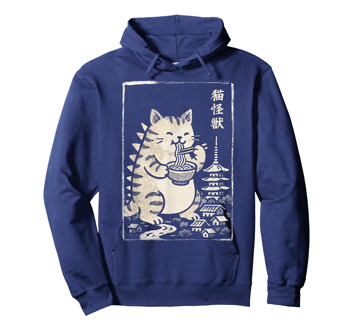 Kawaii Ramen Catzilla Japanese Men Women Kids Funny Cat T-Shirt