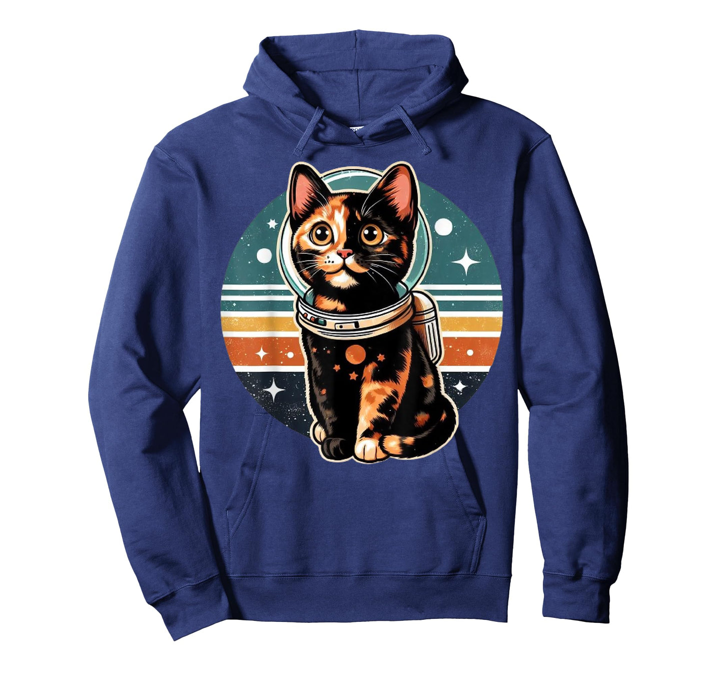 Cute Vintage Tortoiseshell Cat Retro Space Cat T-Shirt
