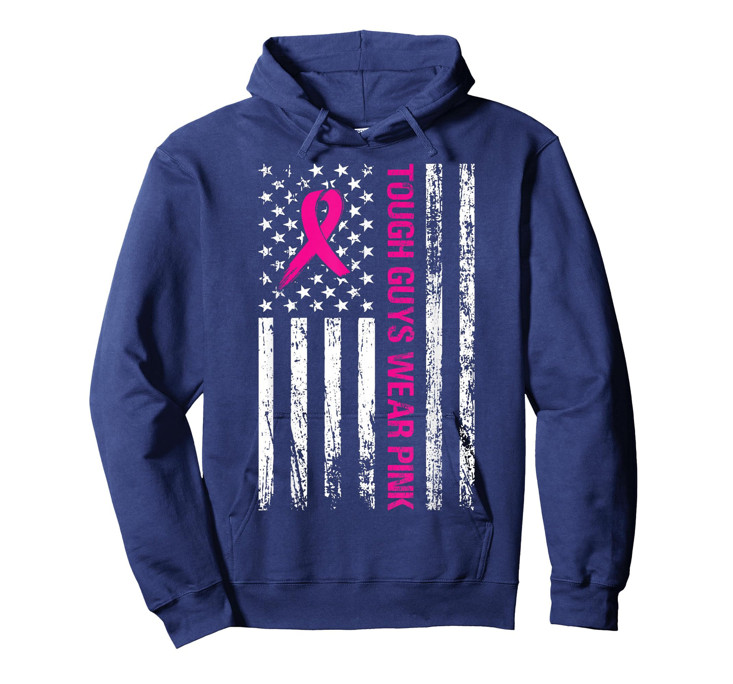 Tough Guys Wear Pink American Flag Support Cancer Survivors T-Shirt