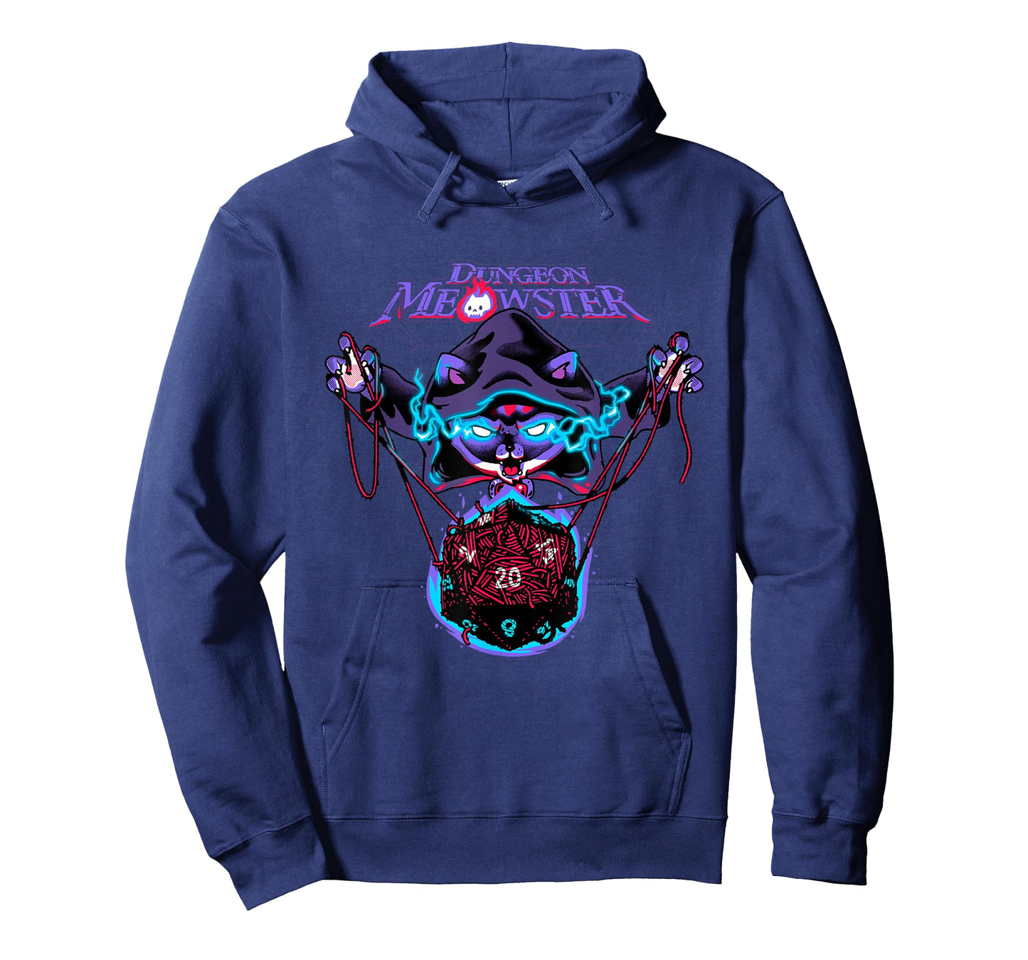 Dungeon Meowster Funny Nerdy Gamer Cat D20 Tabletop RPG T-Shirt