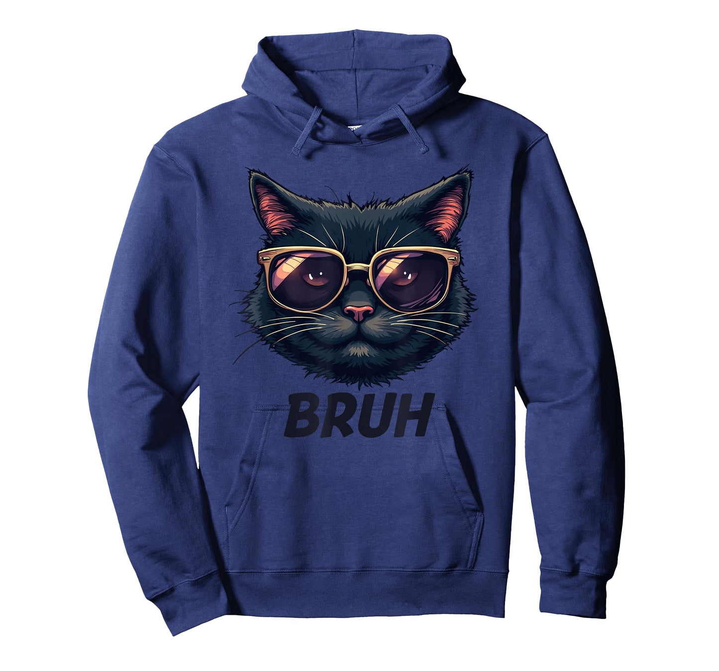 Meme saying Black Cat BRUH sunglasses for kids Men teens T-Shirt
