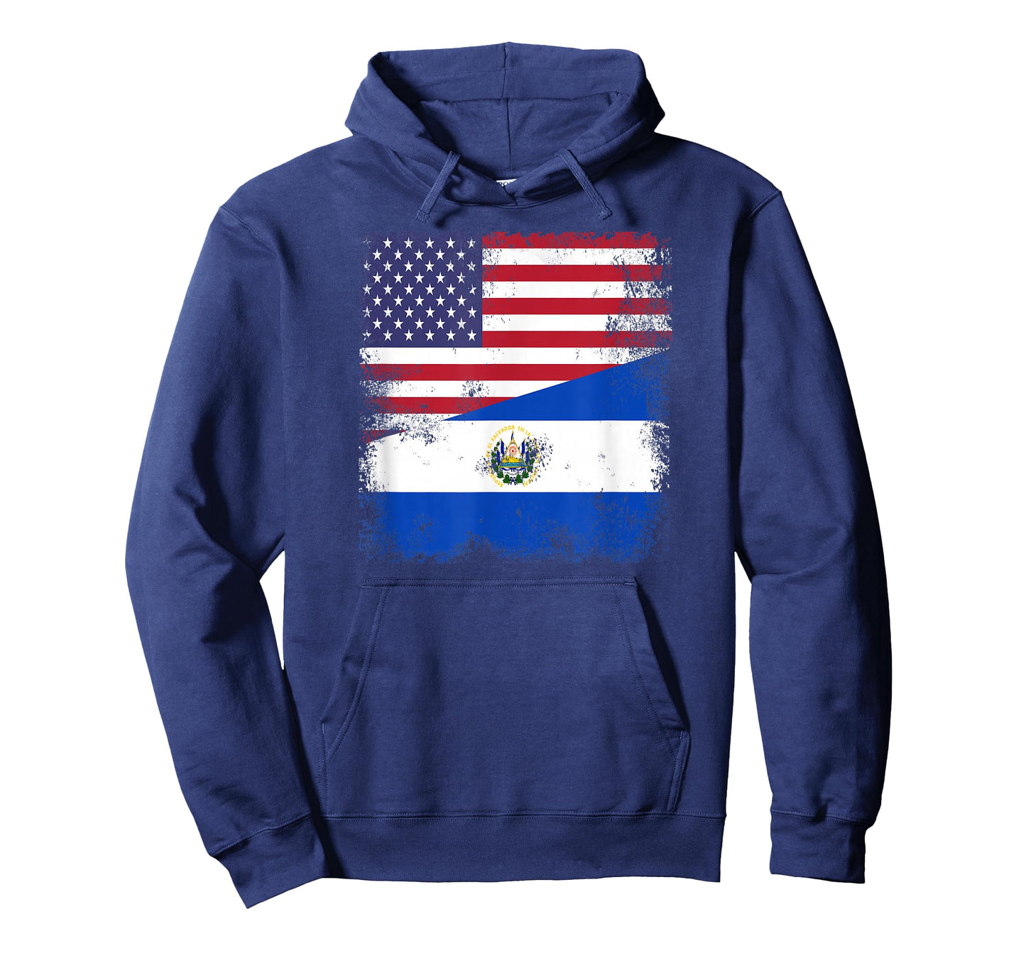 Half Salvadoran Flag T-Shirt | Vintage El Salvador USA Gift T-Shirt