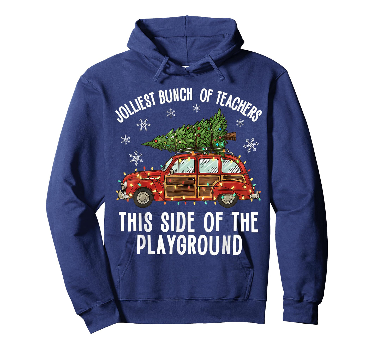 Christmas Teacher Squad Festive Car Tree Lights Xmas T-Shirt
