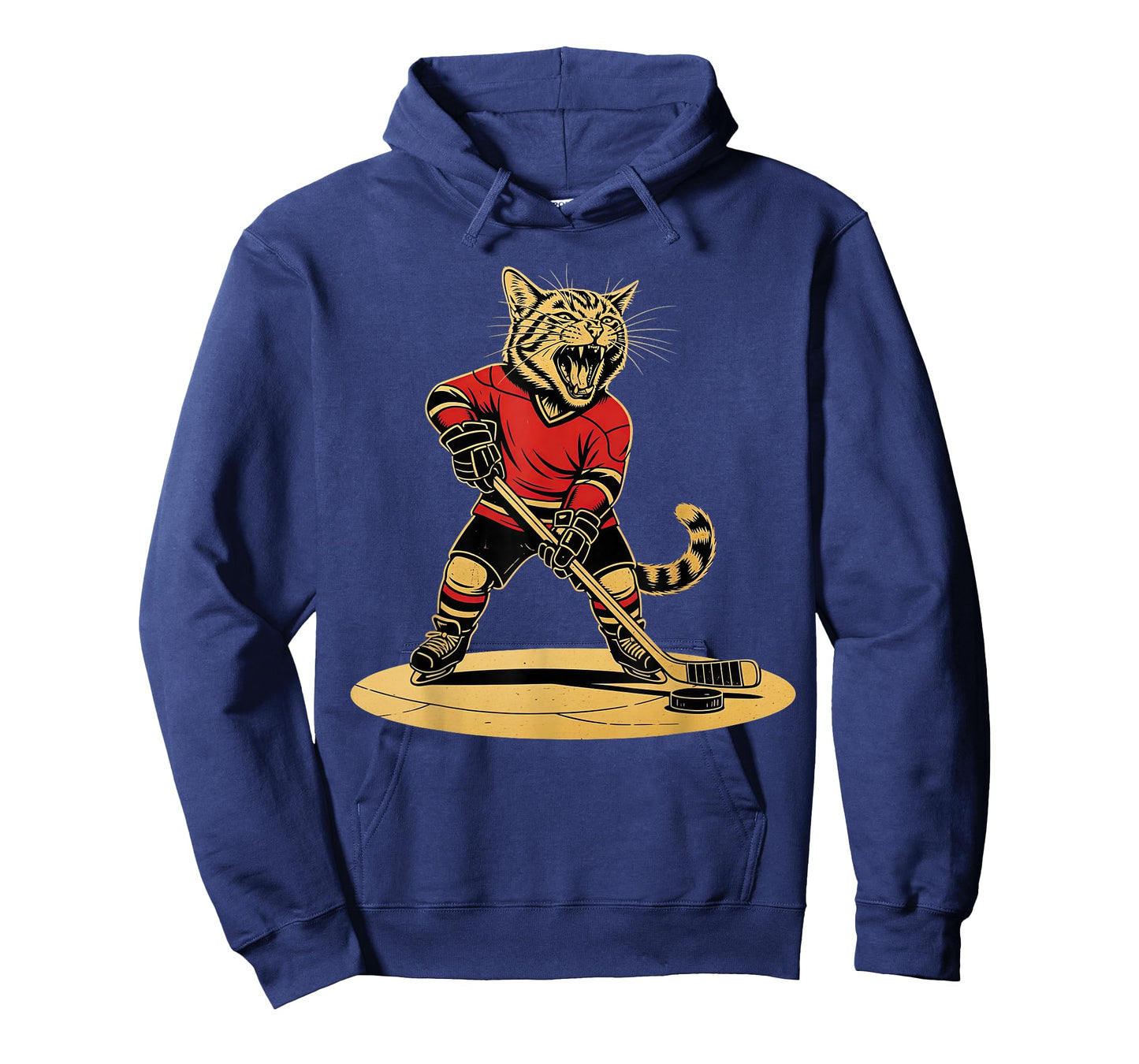 Funny Ice Hockey Cat Playing Ice Hockey T-Shirt