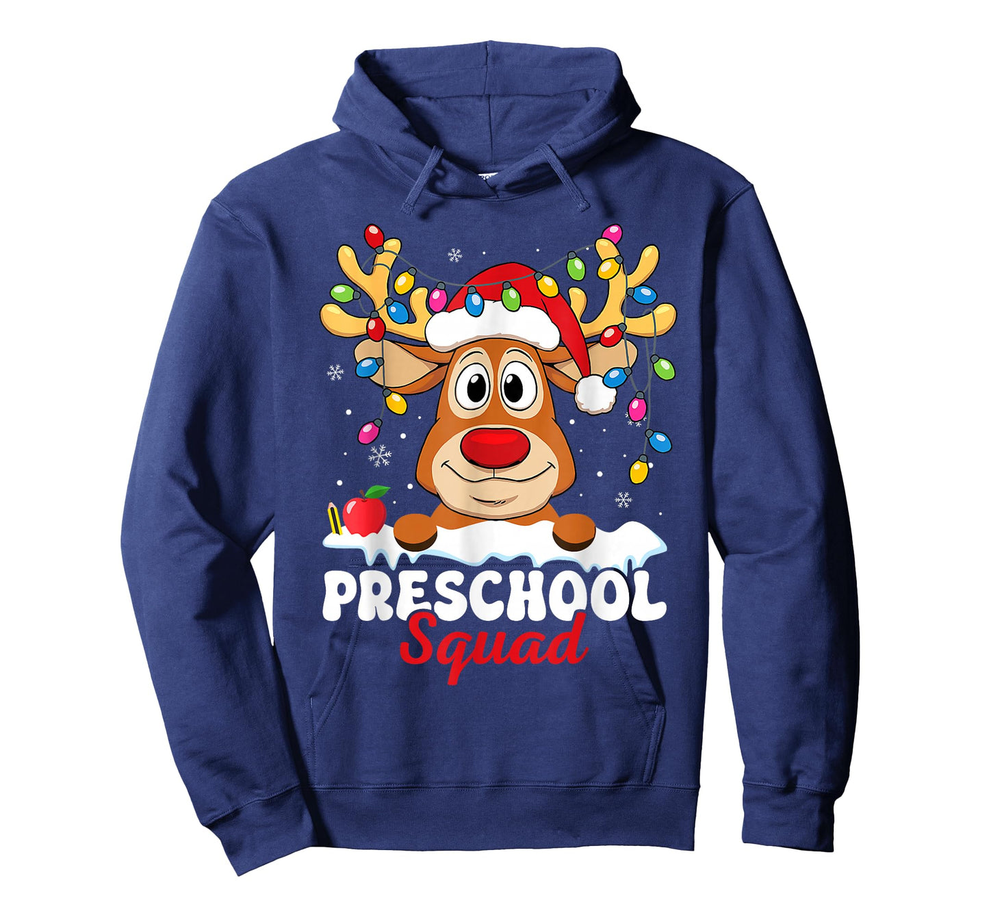 Preschool Teacher Christmas Preschool Squad Reindeer Xmas T-Shirt
