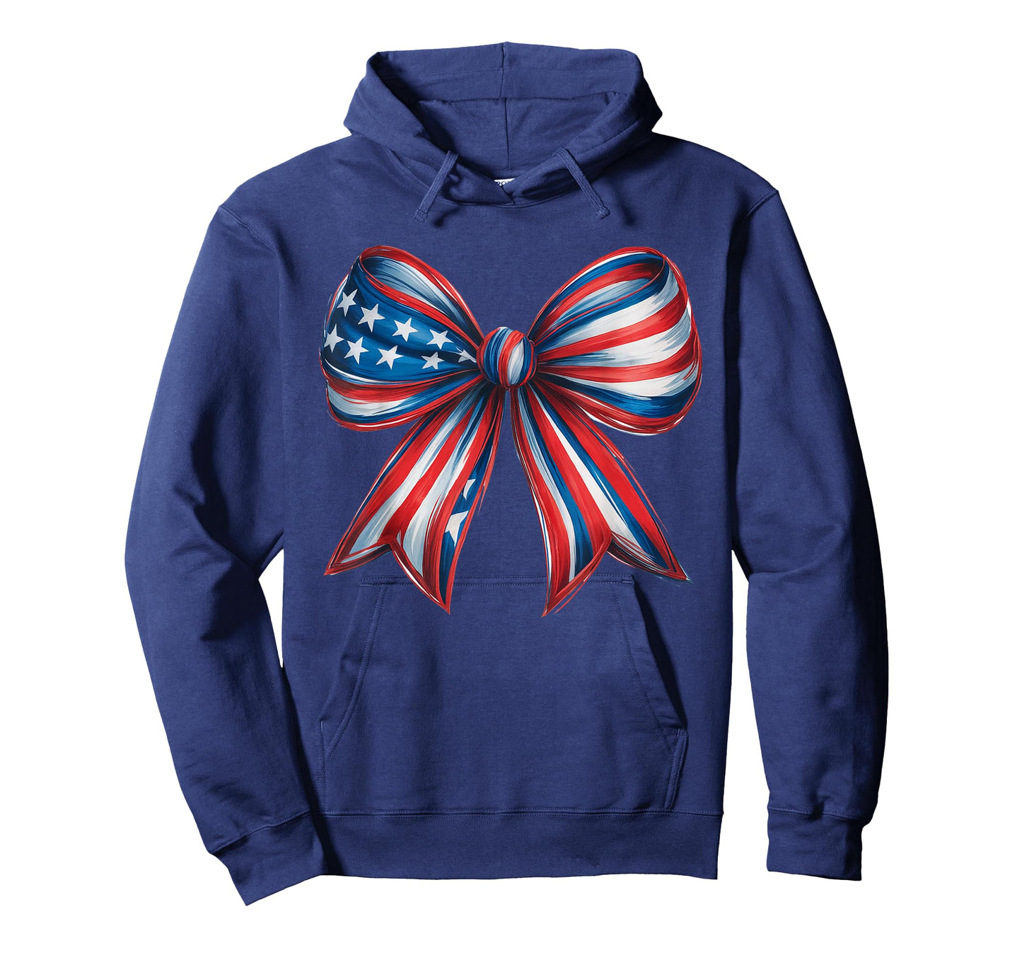 Vintage American Flag Bow 4th of July Patriotic Girls Women T-Shirt