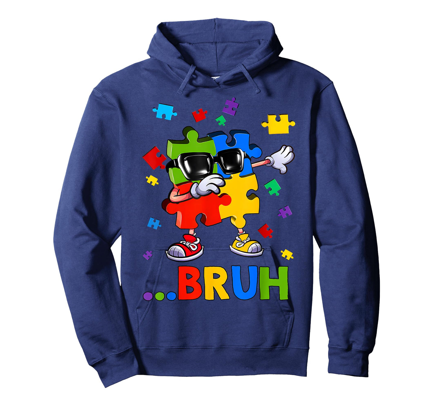 Bruh Dabbing Puzzle Autism Awareness Teens Boys Kids T-Shirt