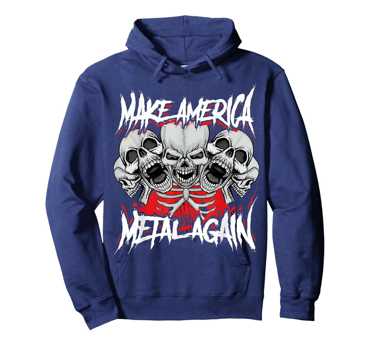 Make America Metal Again Skull Rock Metal Rock Hardcore Gift T-Shirt