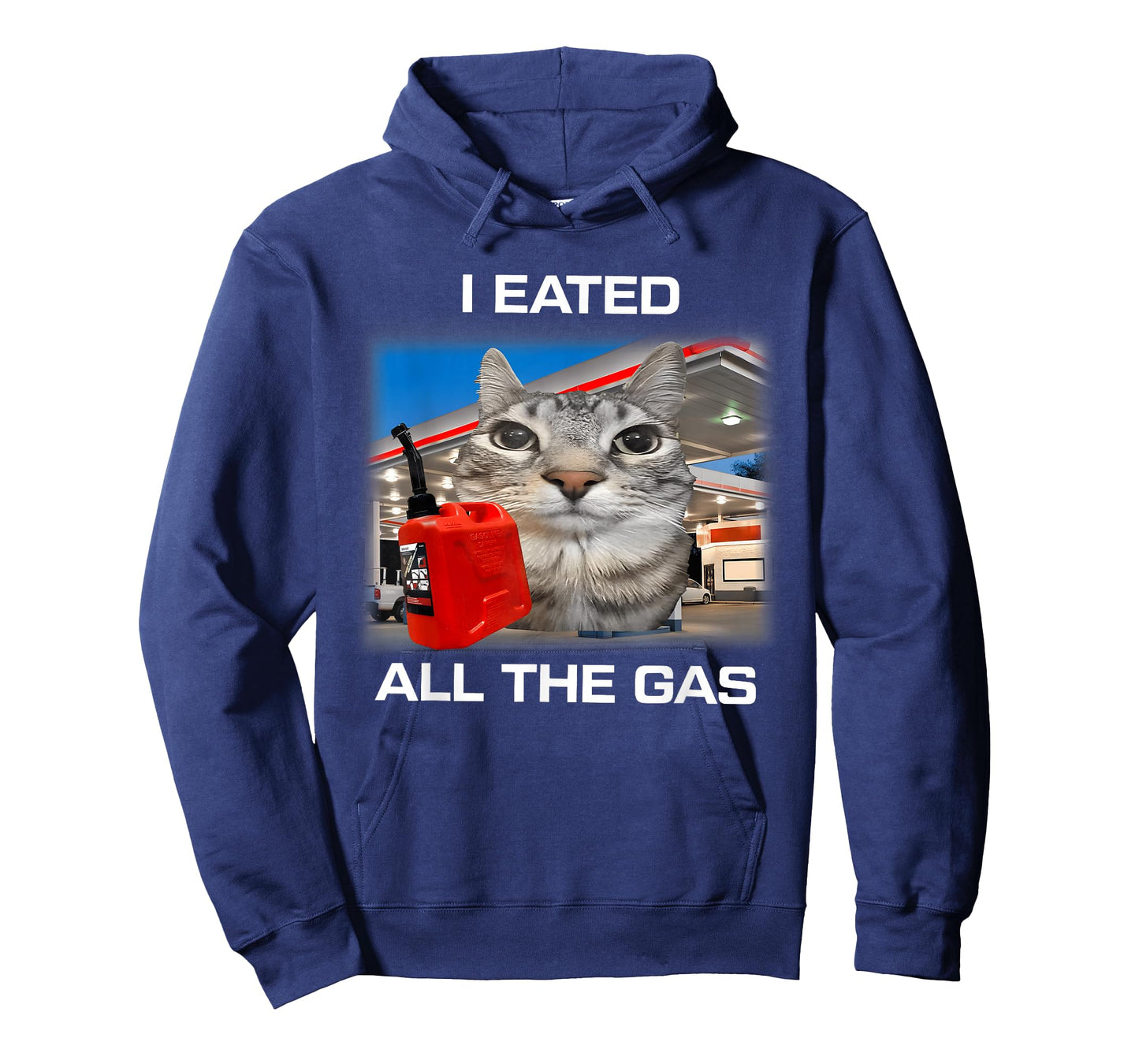 I Eated All The Gas Funny Silly Staring Cat Meme Gen Z Humor T-Shirt
