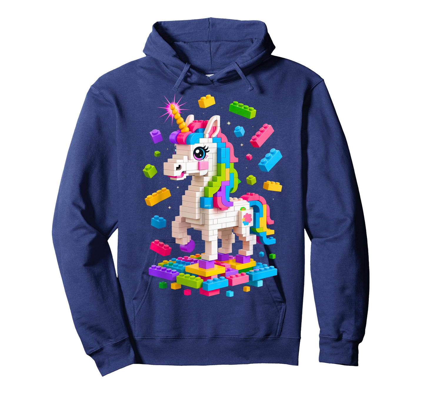 Unicorn Lover Master Builder Building Bricks Blocks Toy Kids T-Shirt