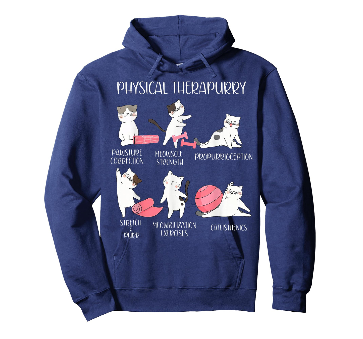 Physical Therapy Cat Physical Therapurry Puns Catlisthenics T-Shirt