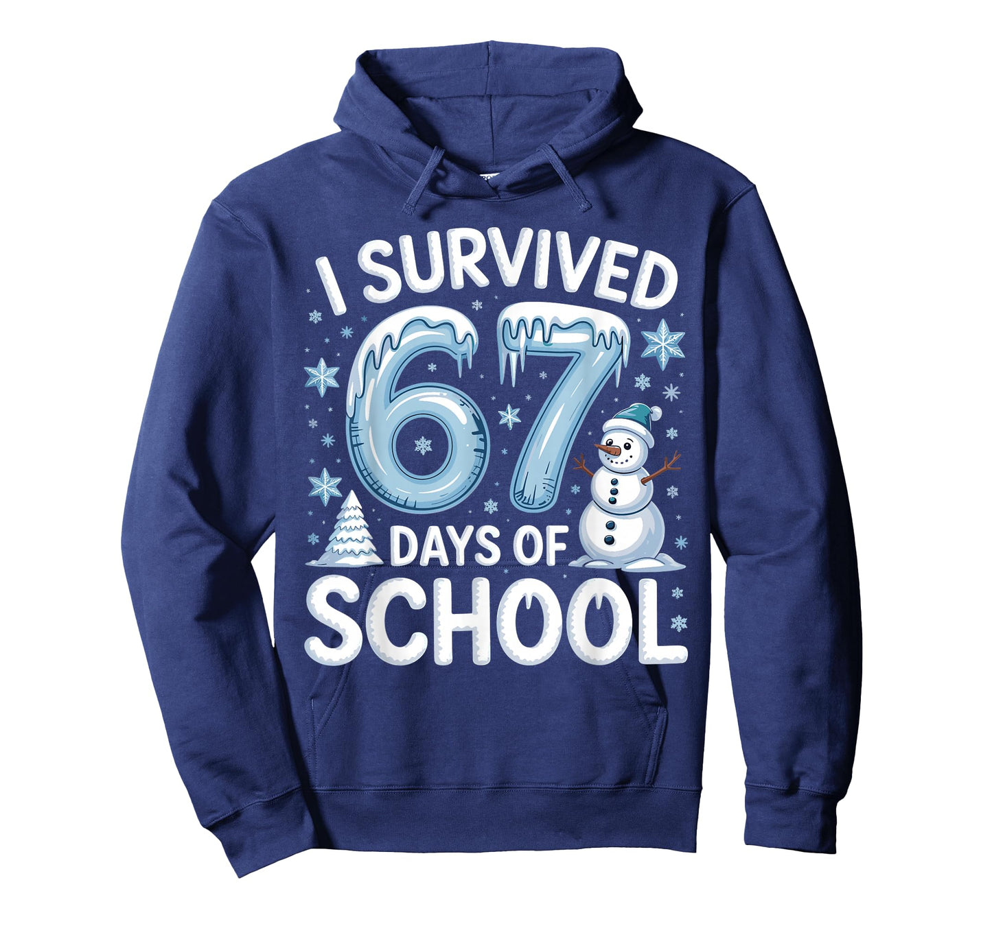 I Survived 67 Days of School Christmas Candy Cane Six Seven T-Shirt
