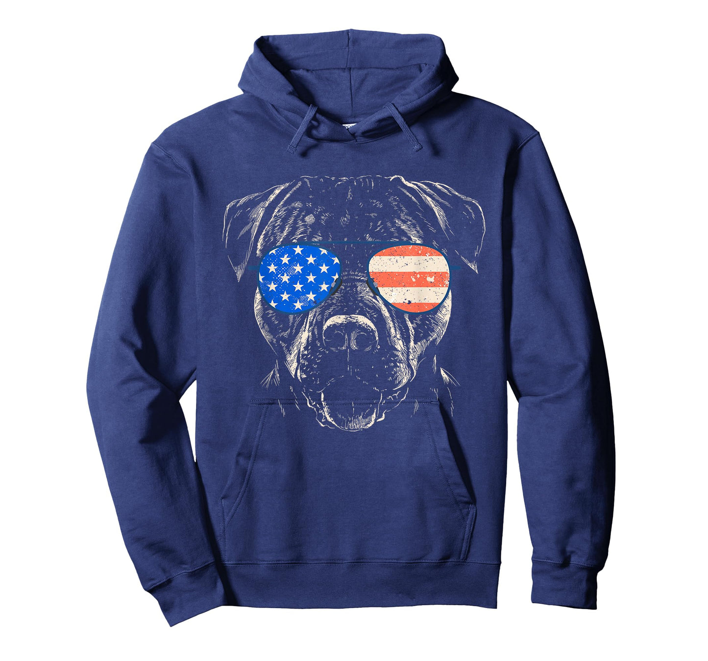 Pitbull American Flag 4th Of July Pitbull Dad Mom Dog Lover T-Shirt