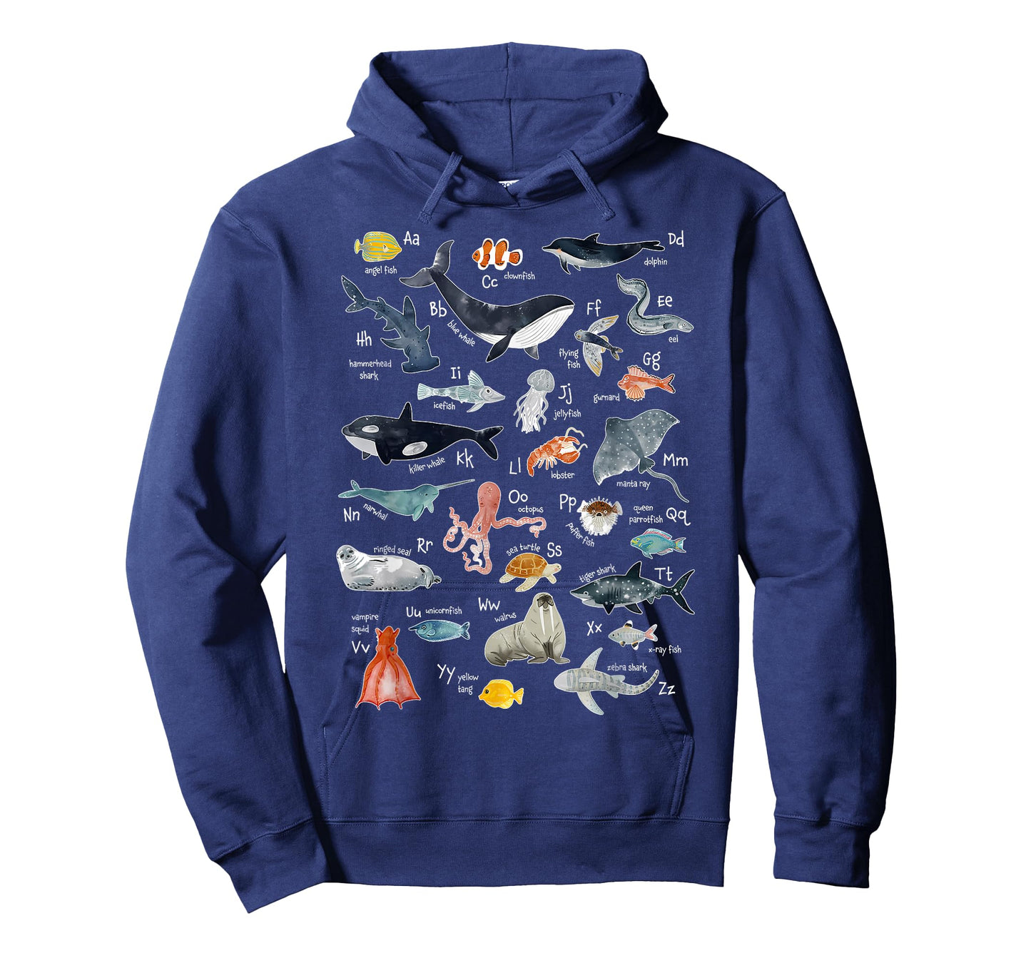 Sea Animals Alphabet Ocean Life Exploration Sea Creatures T-Shirt