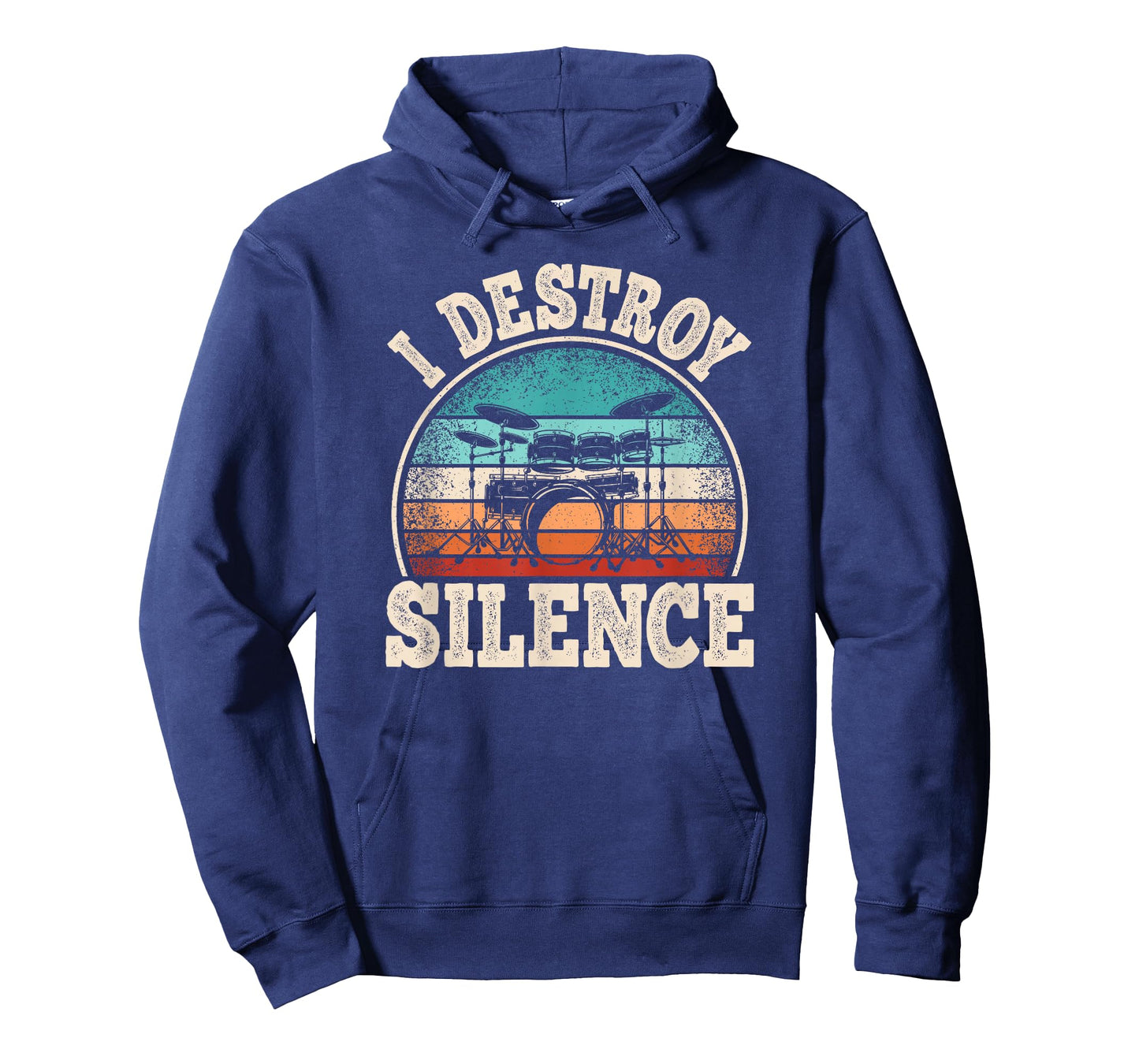 I Destroy Silence Drumming Drum Set Funny Drummer Men Boys T-Shirt