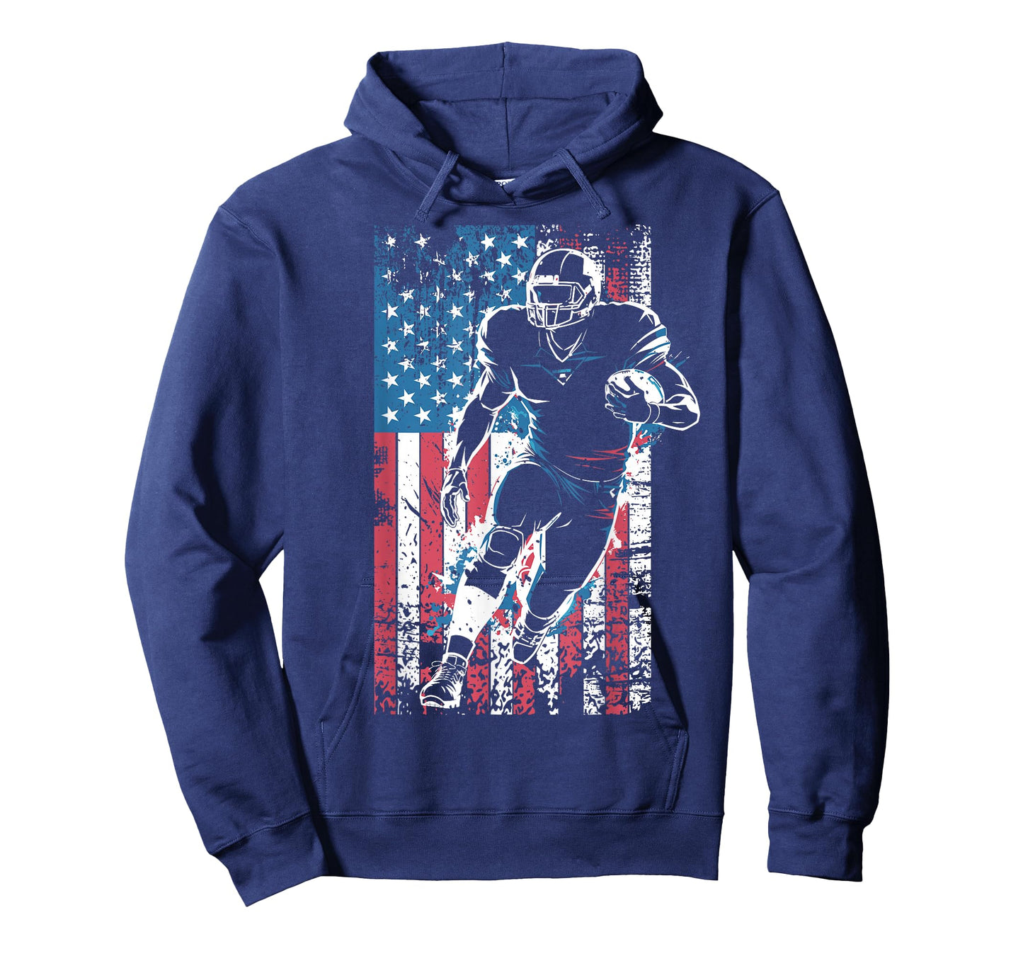 American Flag Football Player Patriotic Sports Design T-Shirt