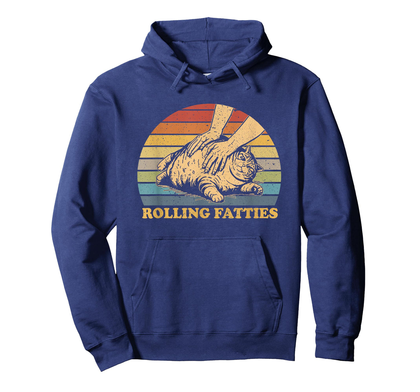 Cat Rolling Fatties Funny Vintage T-Shirt