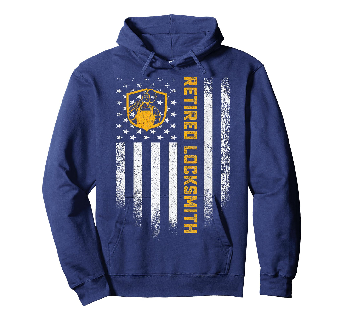 Vintage USA Flag Retired Locksmith Career Retirement Funny T-Shirt