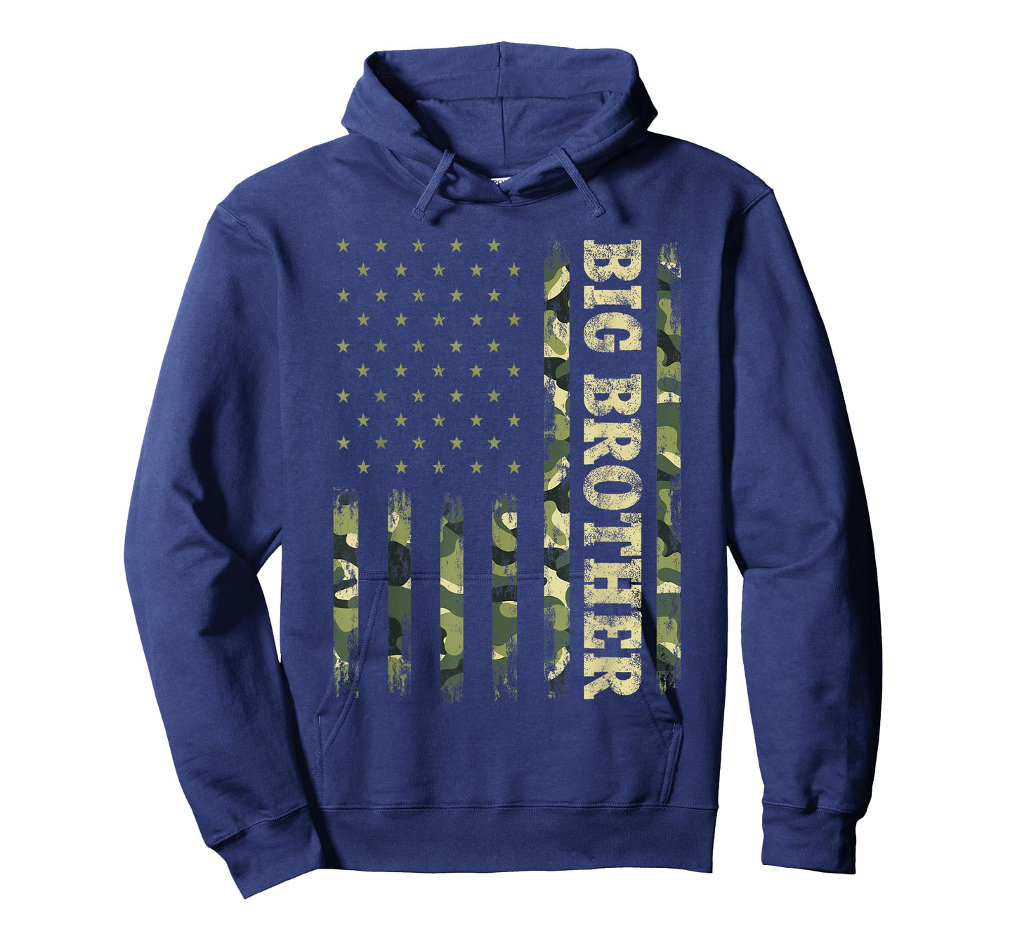Fathers Day Shirt Bro, Big Brother Camouflage American Flag T-Shirt
