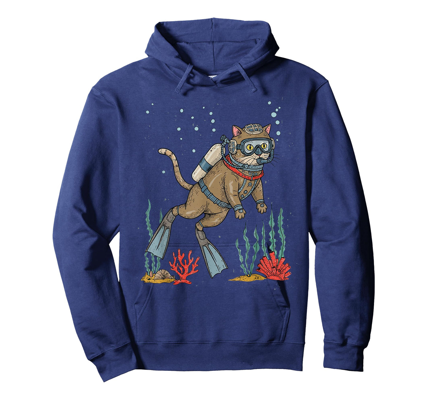 Scuba Diver Cat Vintage Retro T-Shirt