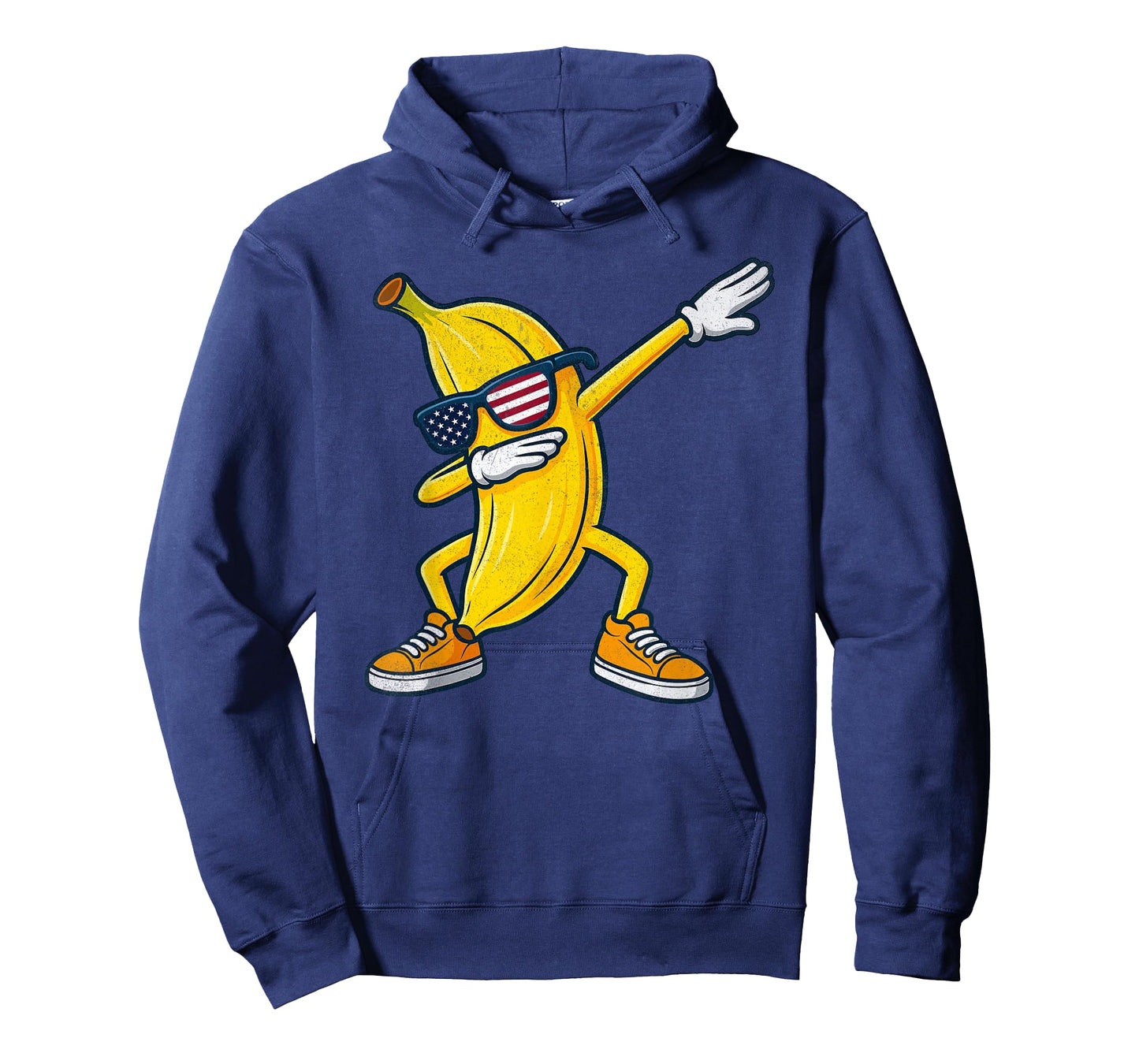 Vintage Banana Graphic American Flag Dabbing Banana Lover T-Shirt