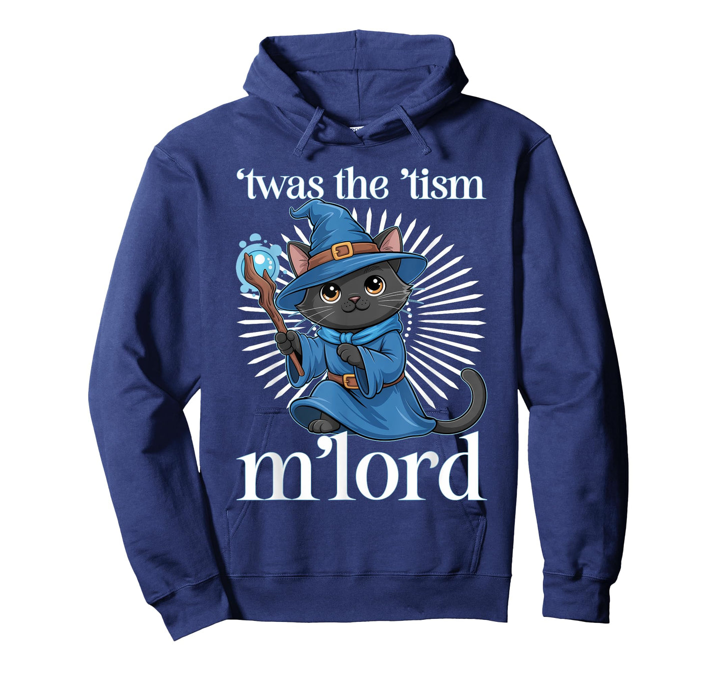 TWAS The Tism M Lord Black Cat Wizard Funny Autism Awareness T-Shirt