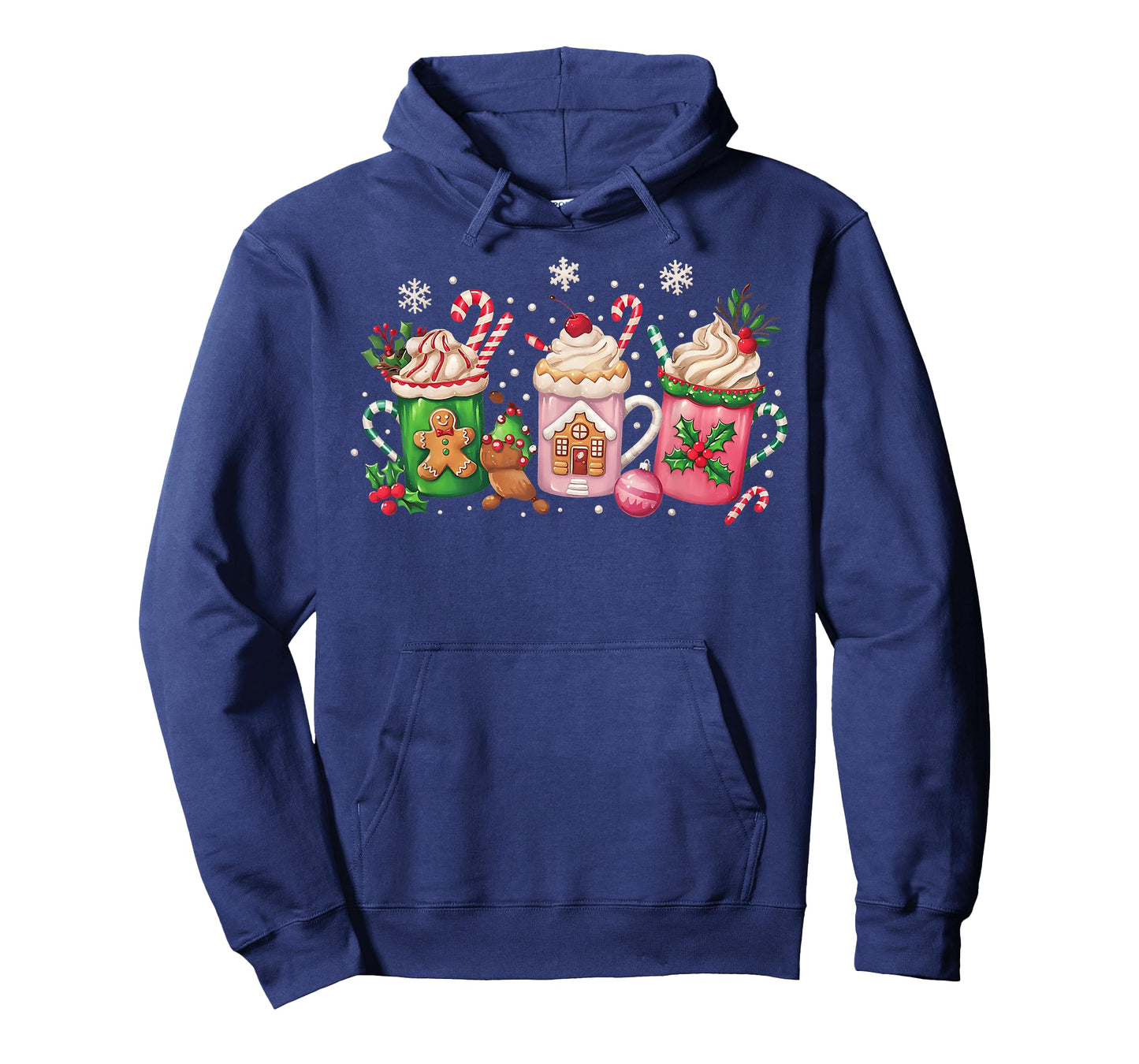 Coffee Christmas Gingerbread Pink Women Latte Cozy Winter T-Shirt