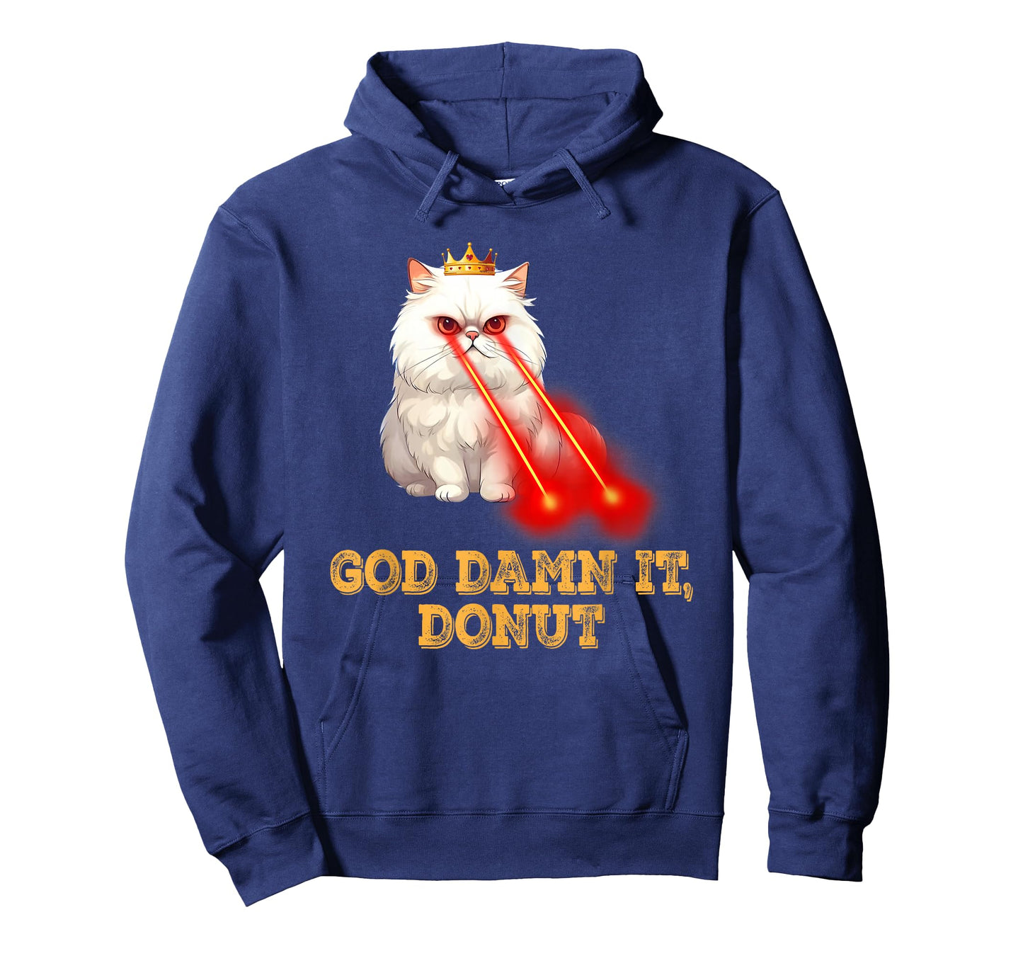 White Cat Princess God Damn It Donut Funny Meme Quote T-Shirt