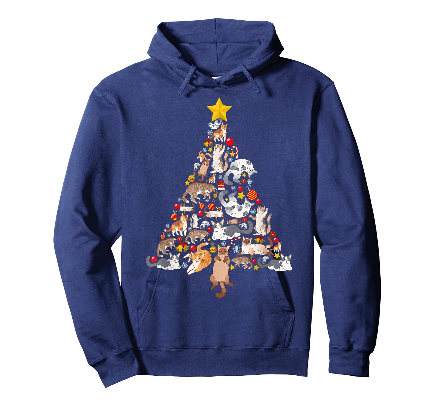 Funny Cats Christmas Tree Pet Kitten Owner Xmas Women Men T-Shirt