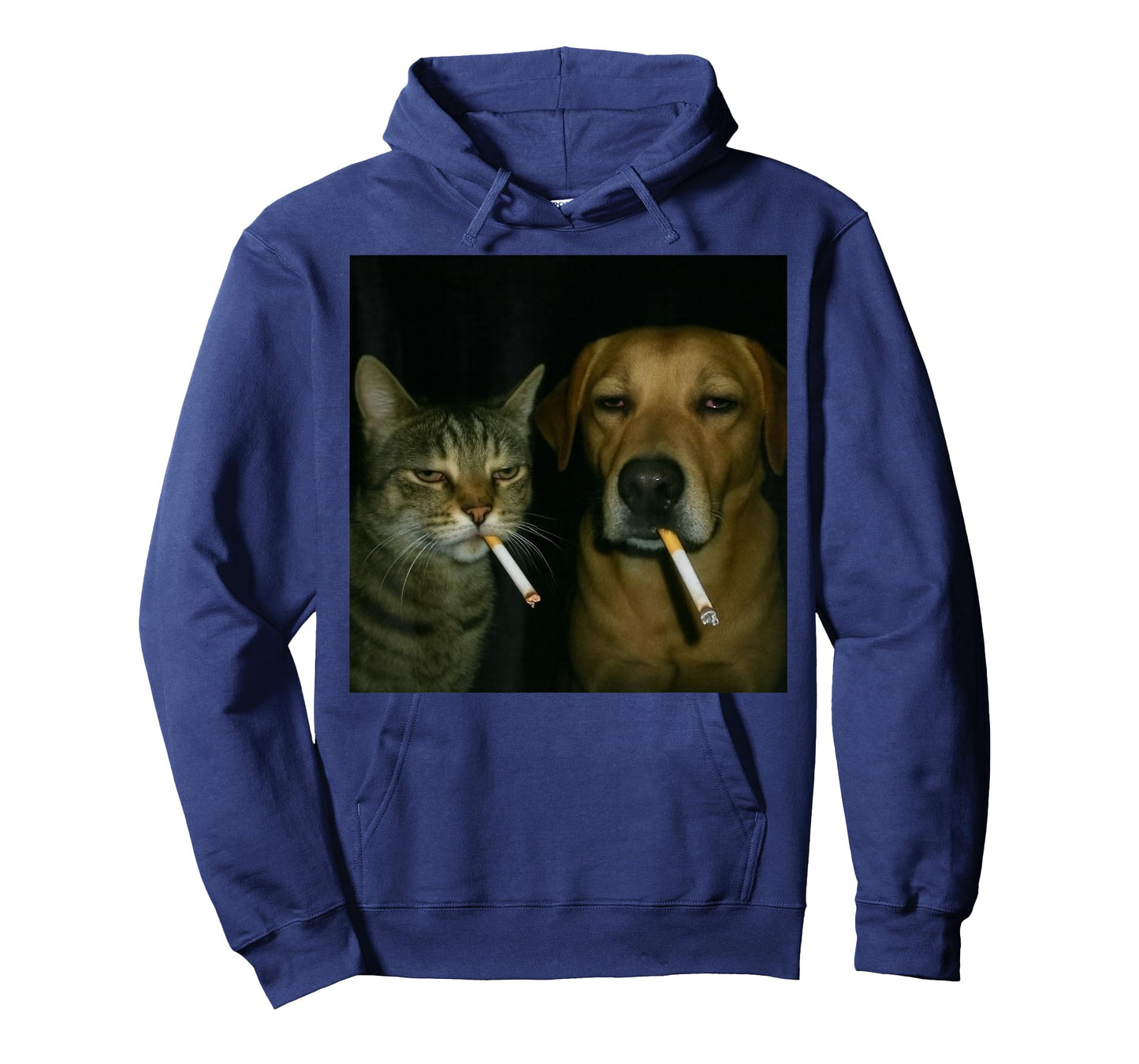 Funny Dog and Cat Smoking Cigarette and Drinking T-Shirt