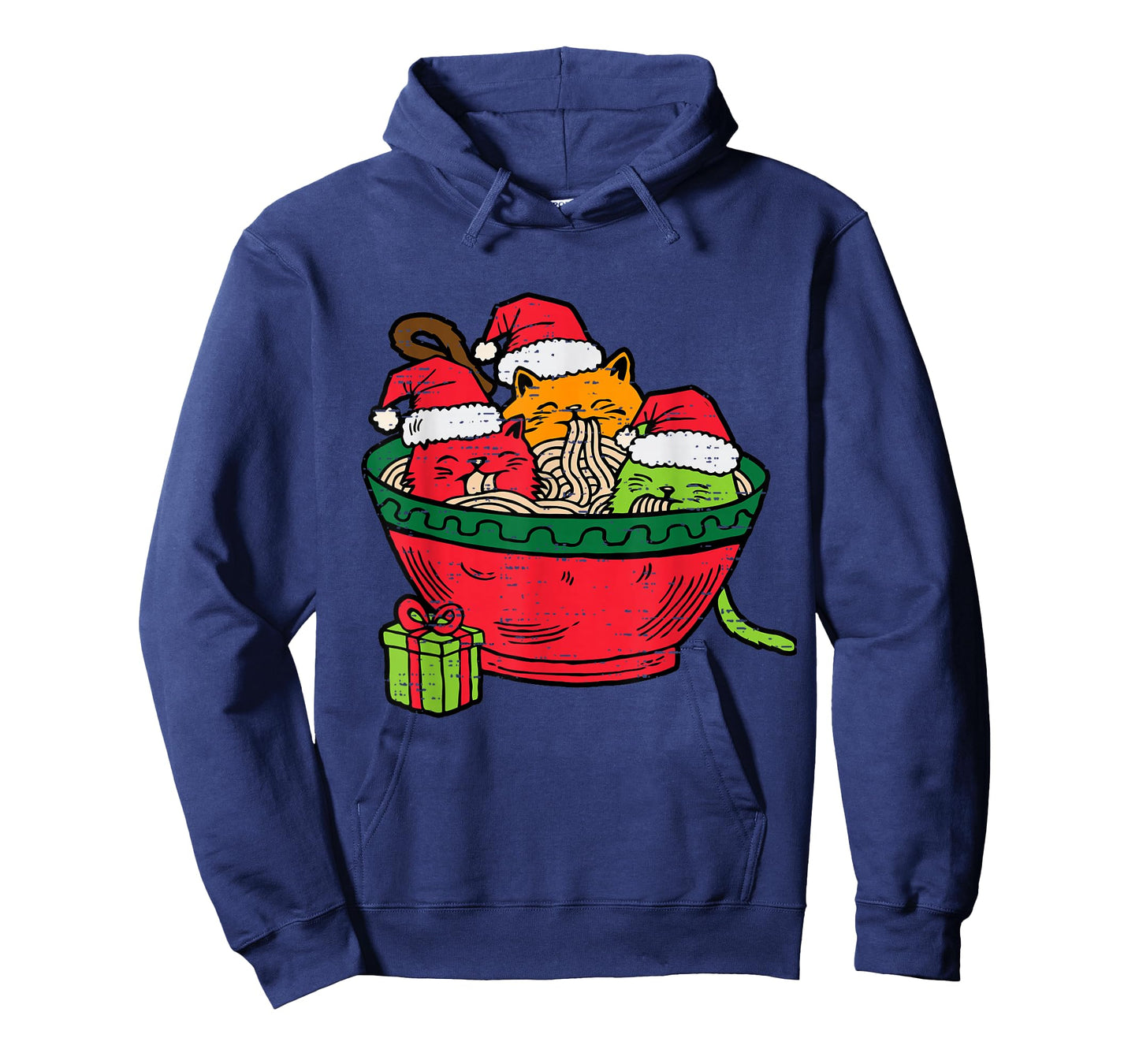 Christmas Ramen Cat Santa Anime Meow Kitty Meow Cat Lover T-Shirt