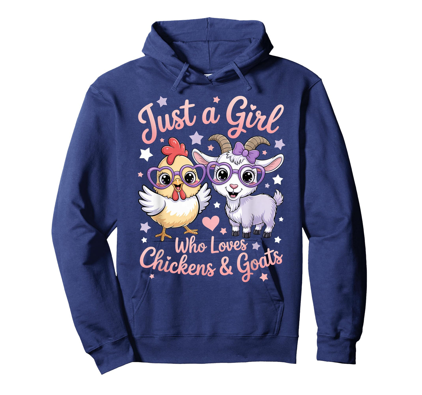 Cute Just A Girl Who Loves Chickens and Goats Farming Farmer T-Shirt