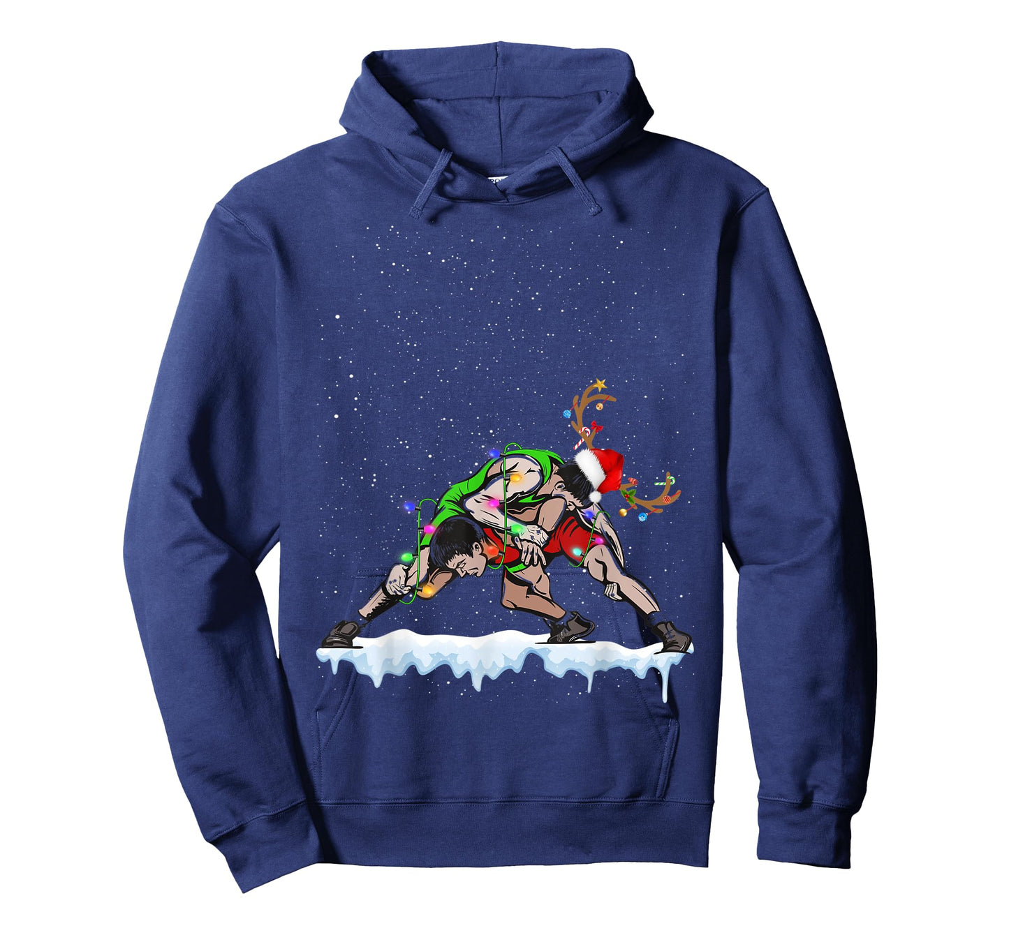 Christmas Wrestling Santa Hat Xmas Boys Men Sport T-Shirt