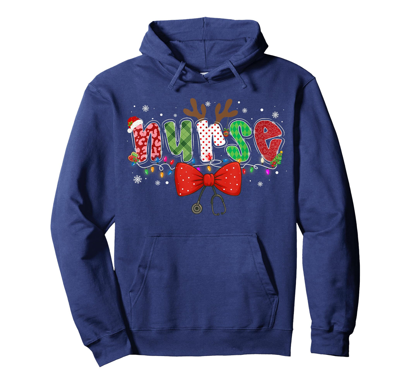 Christmas Nurse Coquette Bow Stethoscope Reindeer Nursing T-Shirt