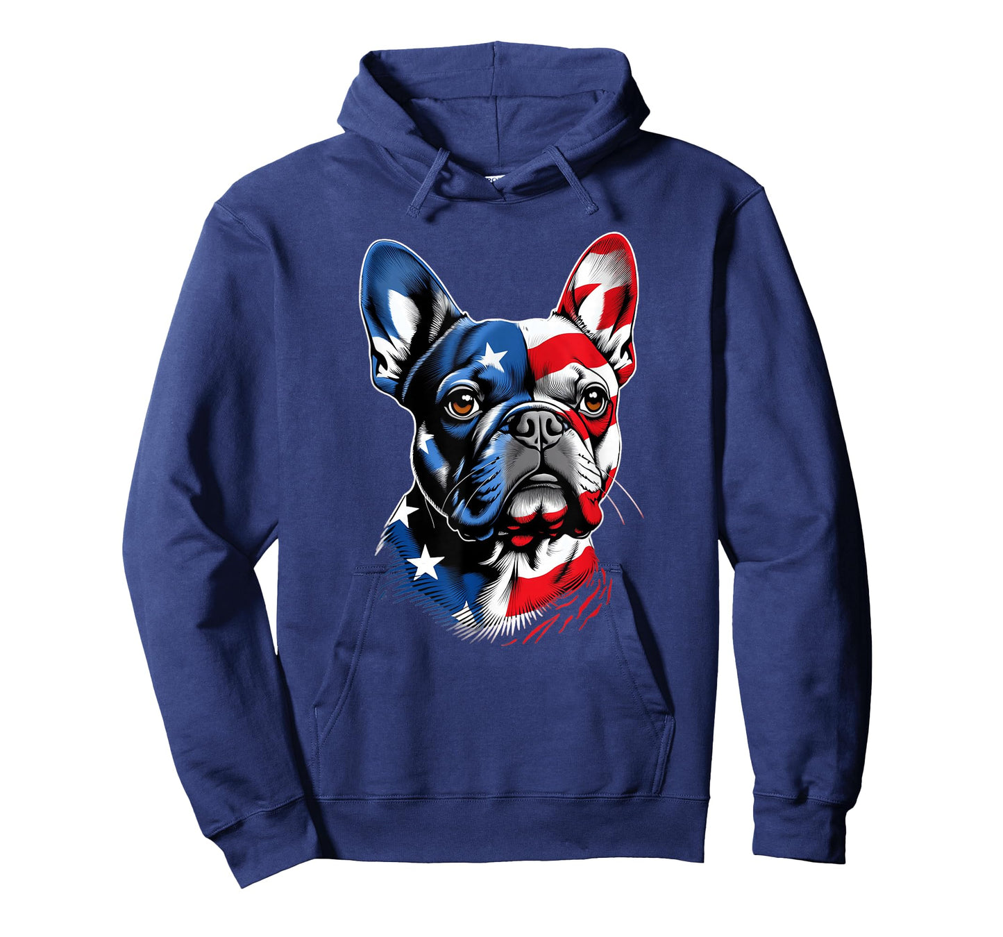 Cute French Bulldog Funny Dog USA American Flag 4th of July T-Shirt