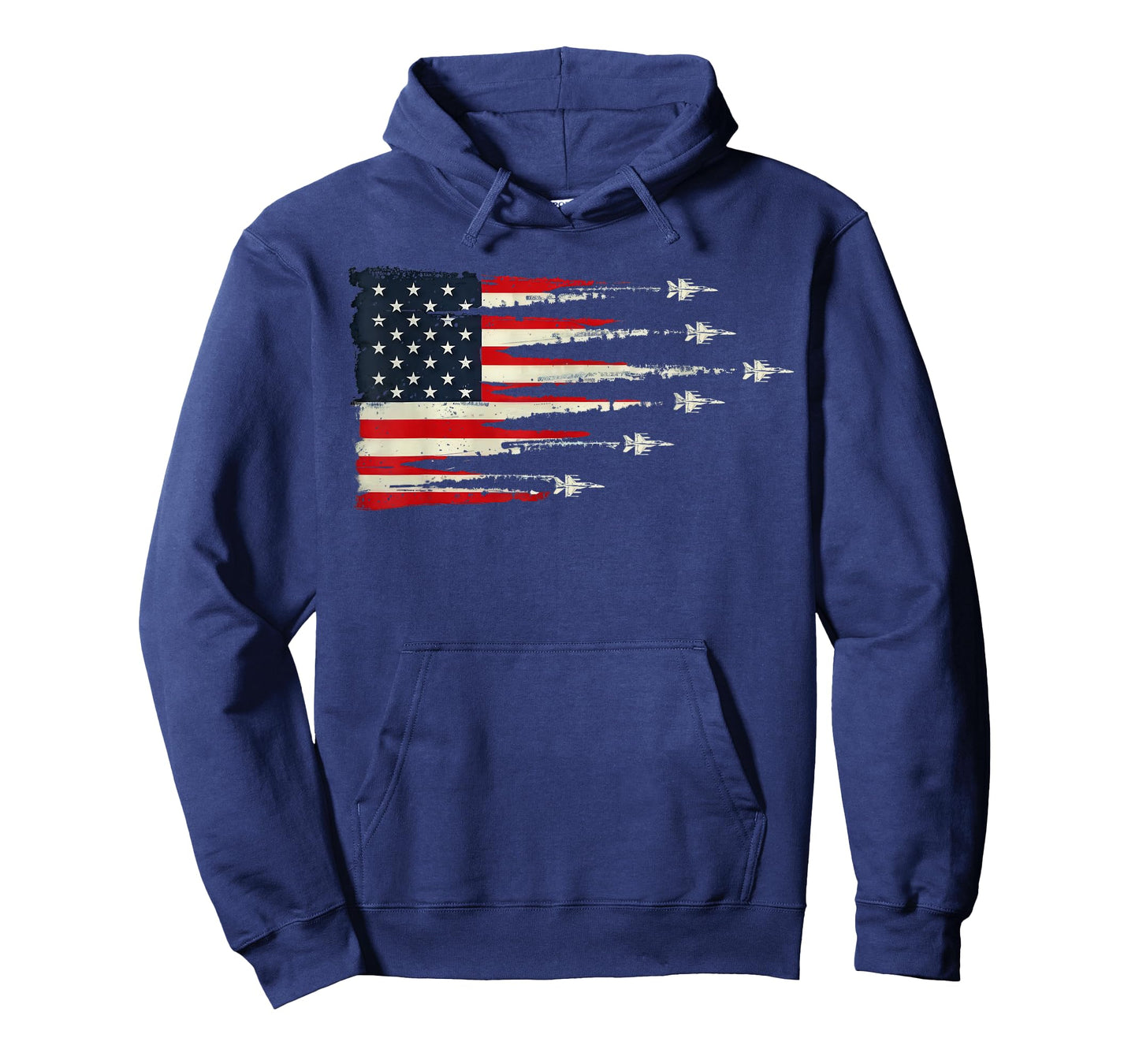 Patriotic Red White Blue USA Flag Fighter Jets 4th of July T-Shirt