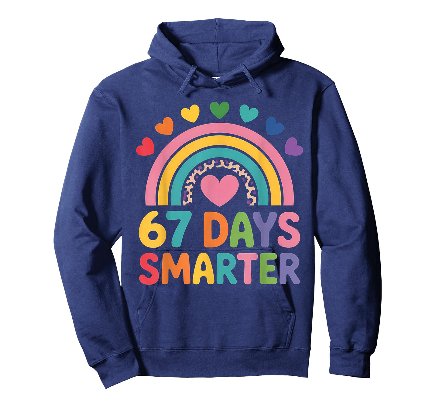 67th Day of School Teacher 67 Days Smarter Rainbow Boy Girls T-Shirt
