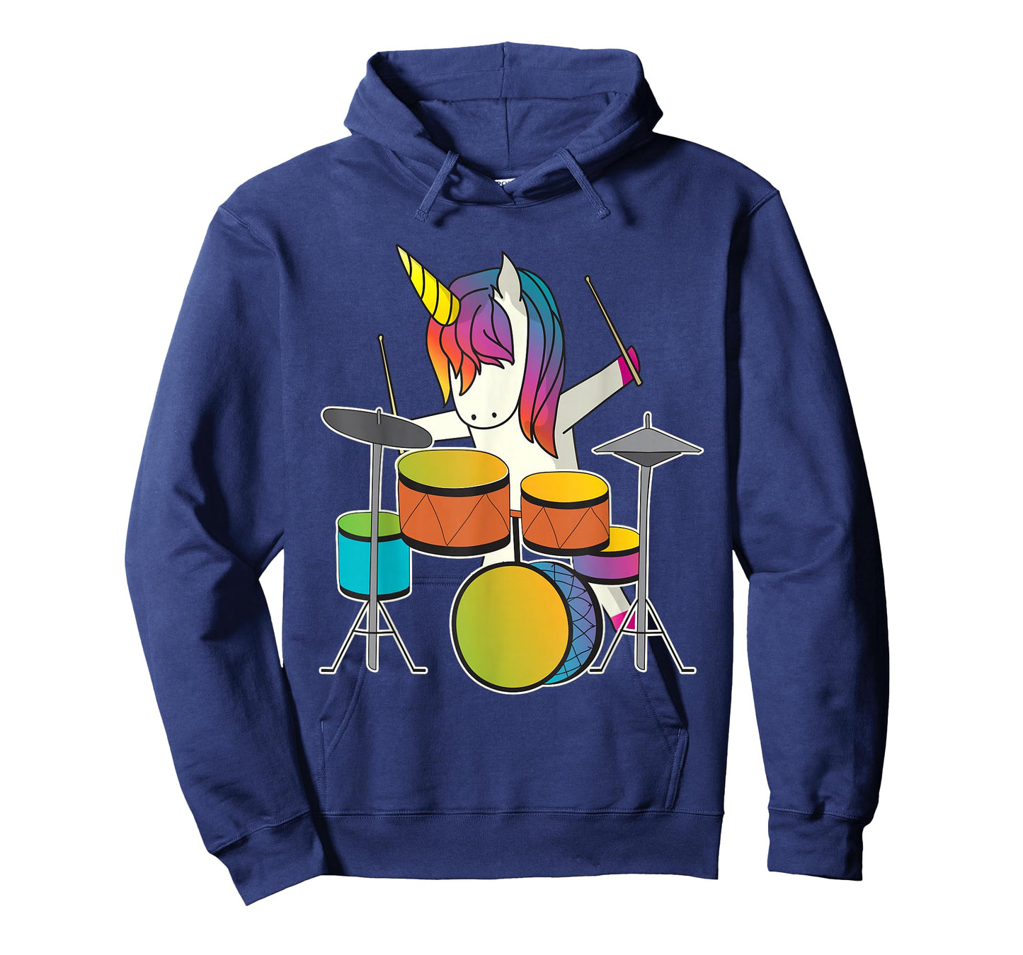 Unicorn Playing Drums Funny Magical Drummer Music Musician T-Shirt
