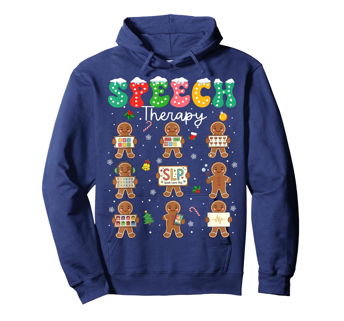 Speech Therapy Christmas SLP Therapy Cookies Gingerbread T-Shirt