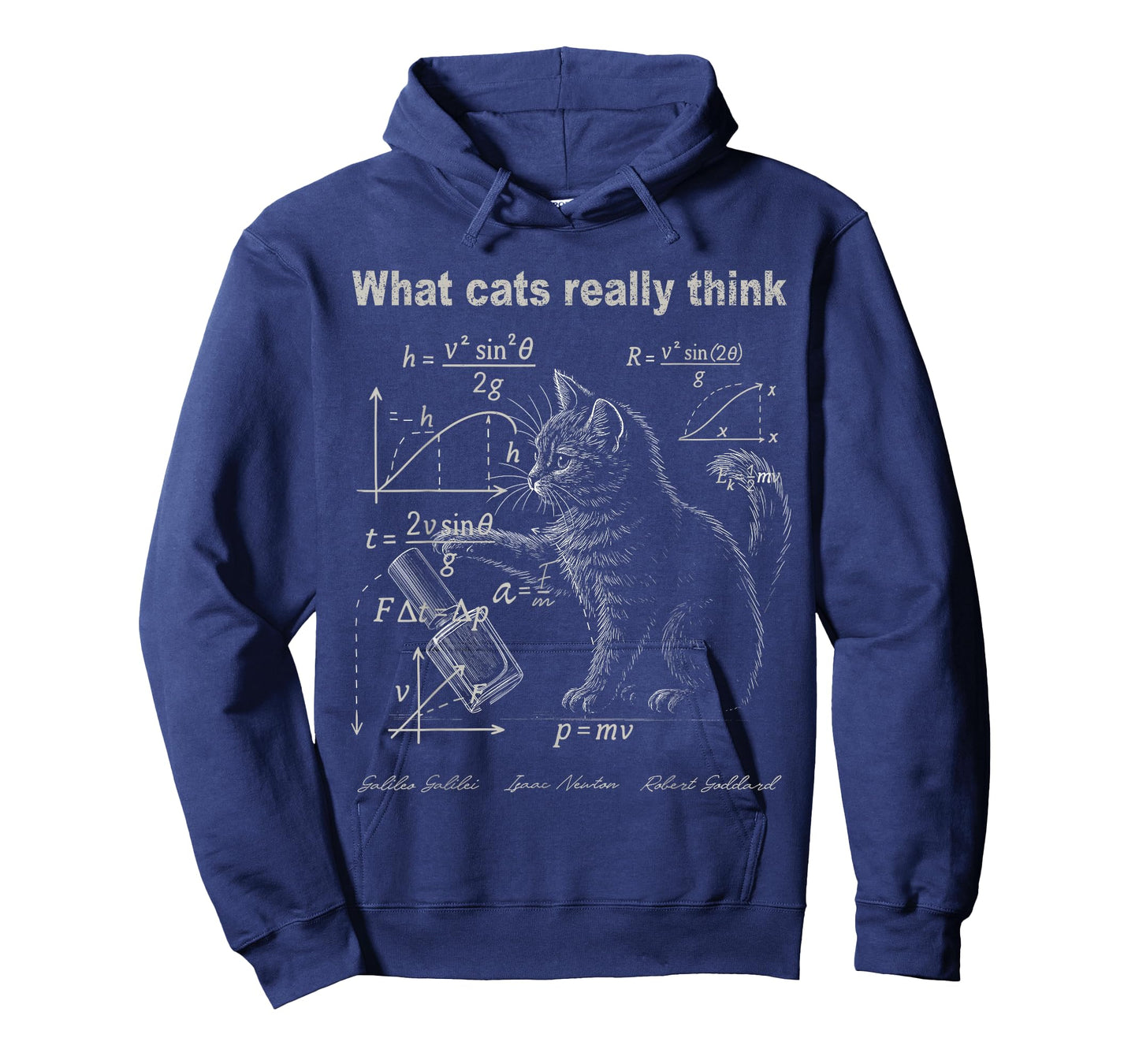Funny Physics Cat Humor Design What Cats Really Think T-Shirt