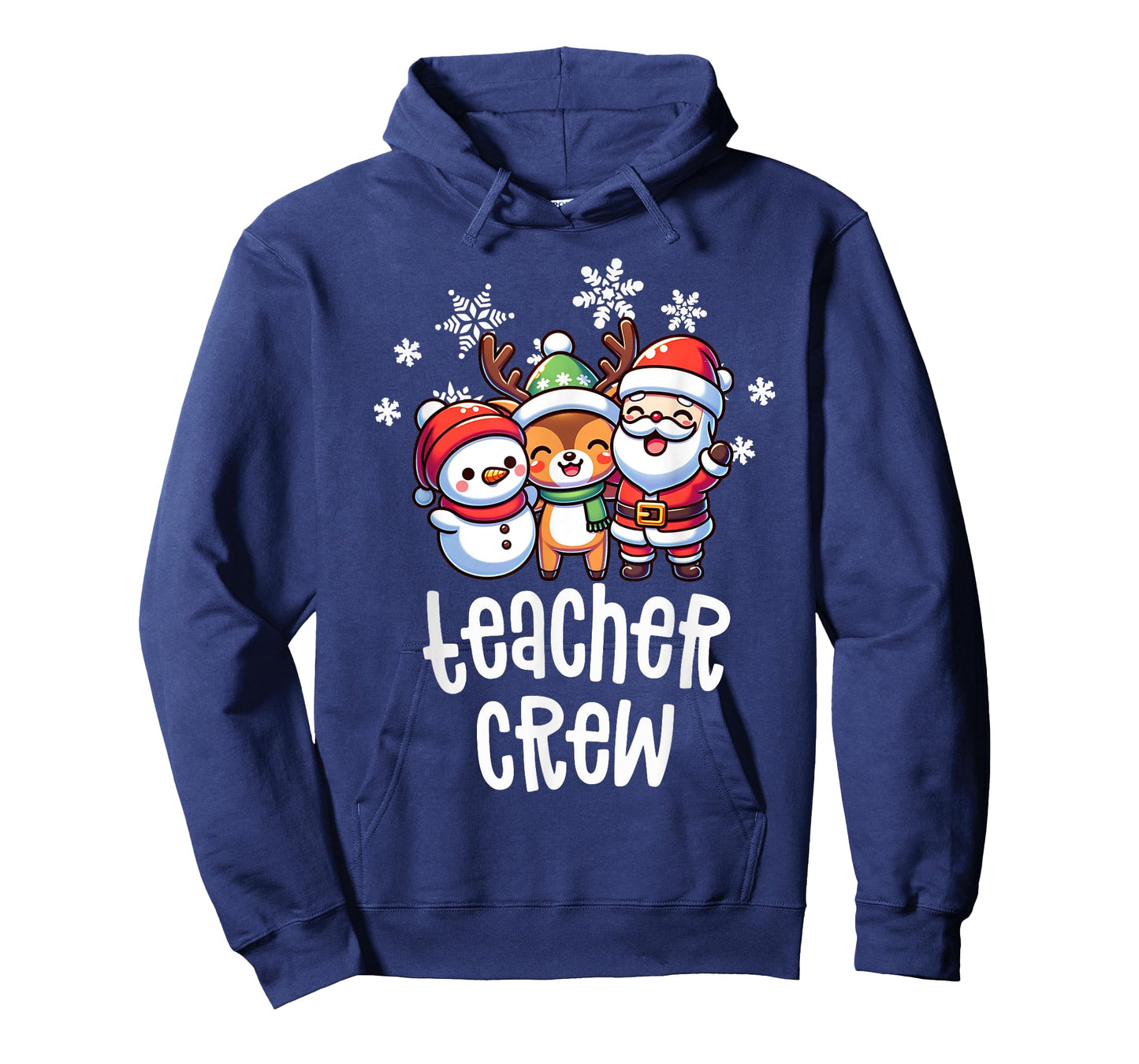 Christmas Teacher Crew Santa Snowman Holiday School Squad T-Shirt