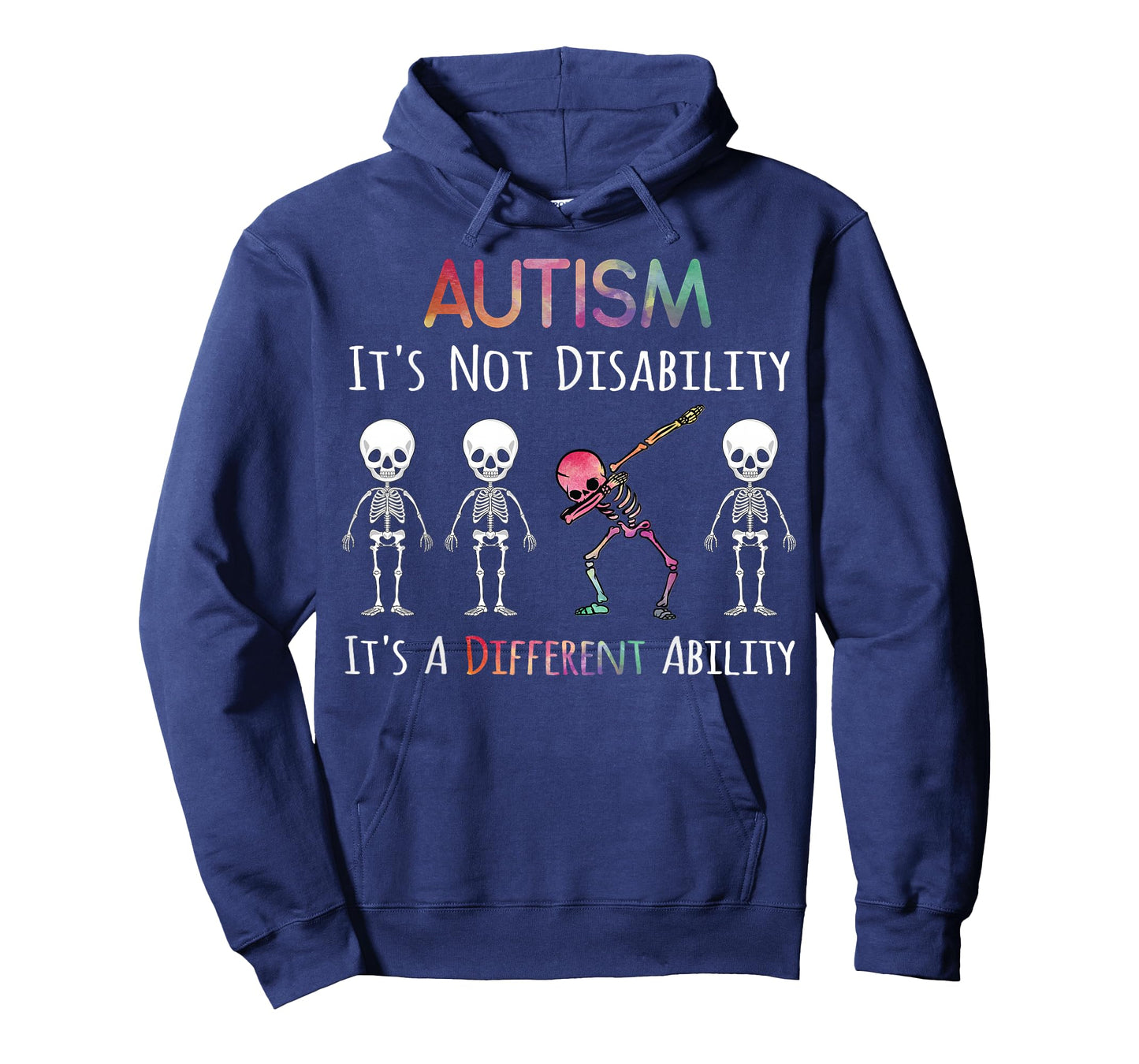 Autism Awareness Dabbing Skull Autism It's Not A Disability T-Shirt