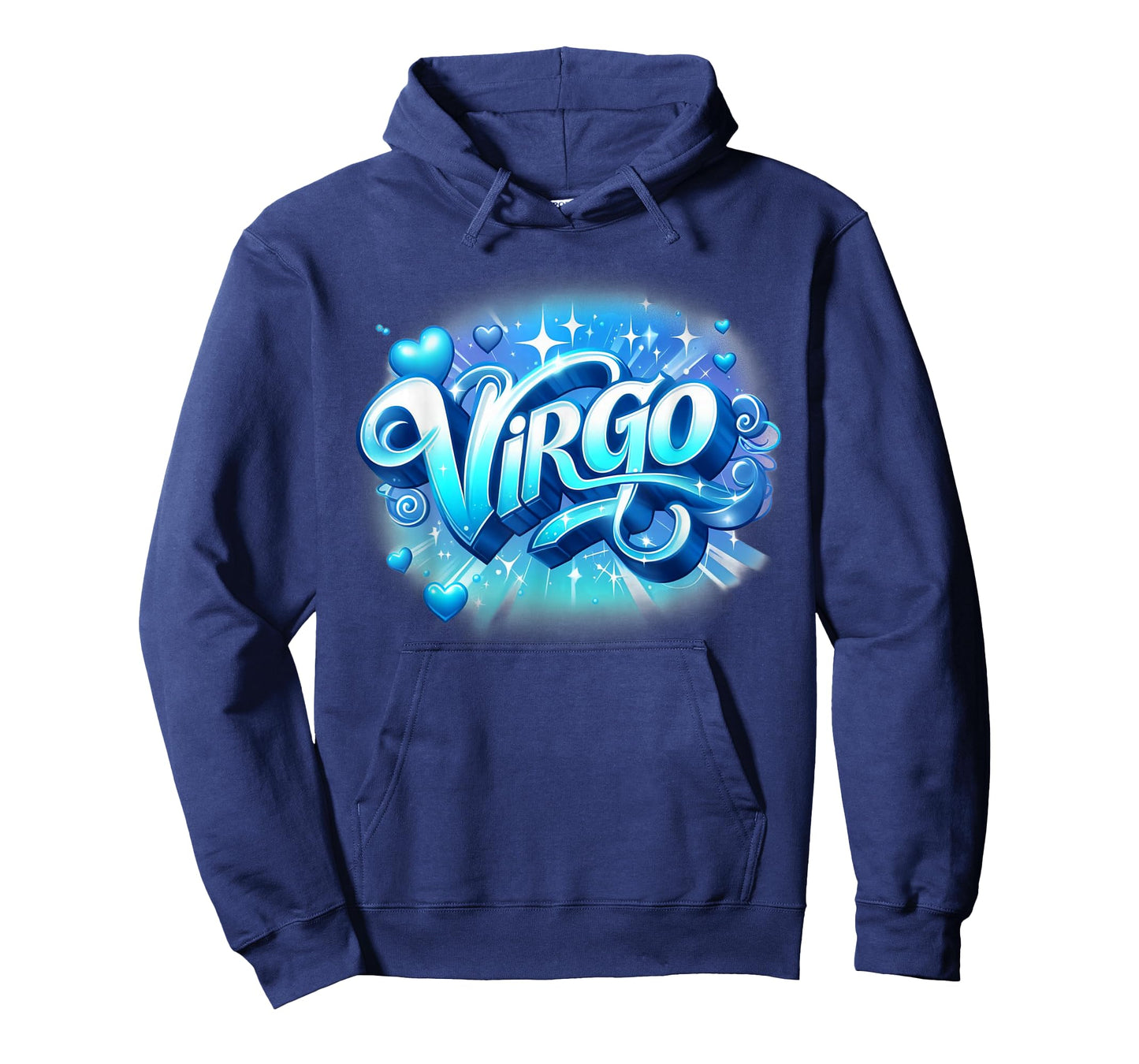 Blue Virgo Zodiac Star Sign T-Shirt