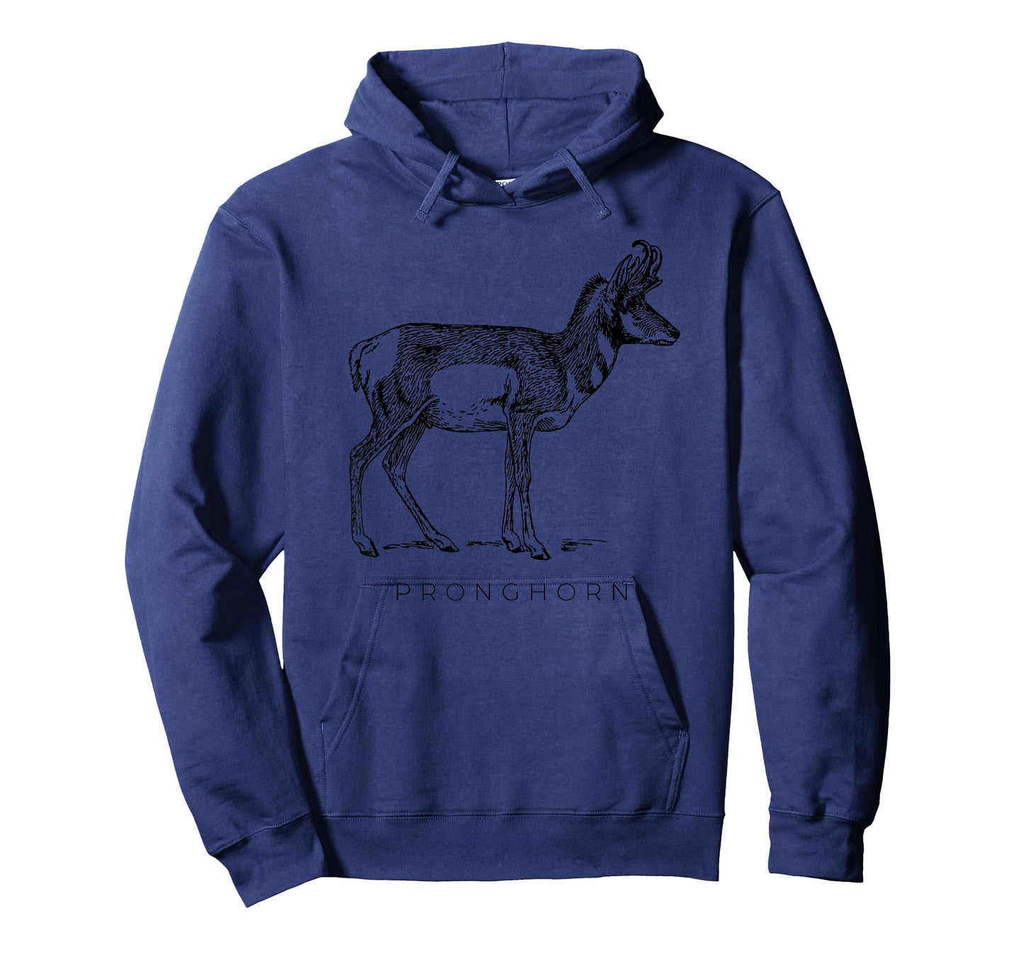 American Antelope Looks Like Art Drawing Pronghorn T-Shirt, Boys, Unisex-Adults, Short Sleeve, Grey, S, Classic Fit, Cotton 90% Polyester 10%