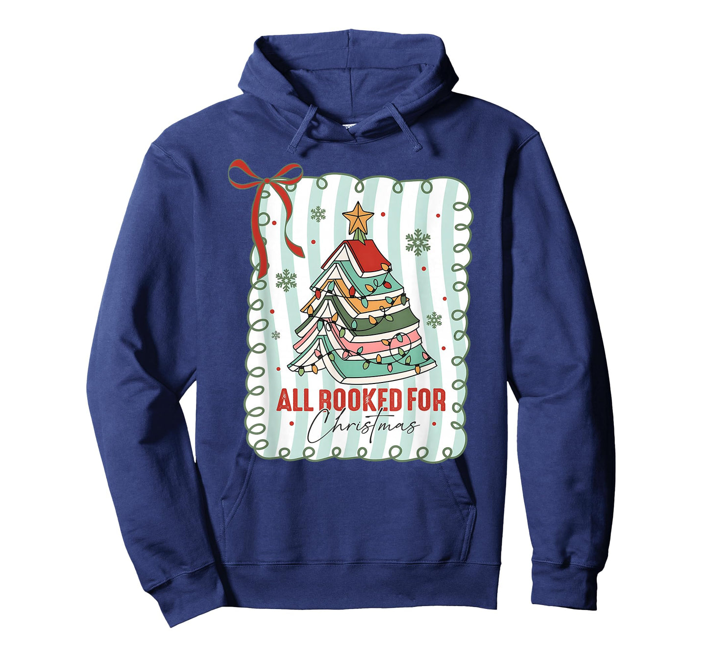 All Booked for Christmas Holiday Book Xmas Tree Girl Women T-Shirt