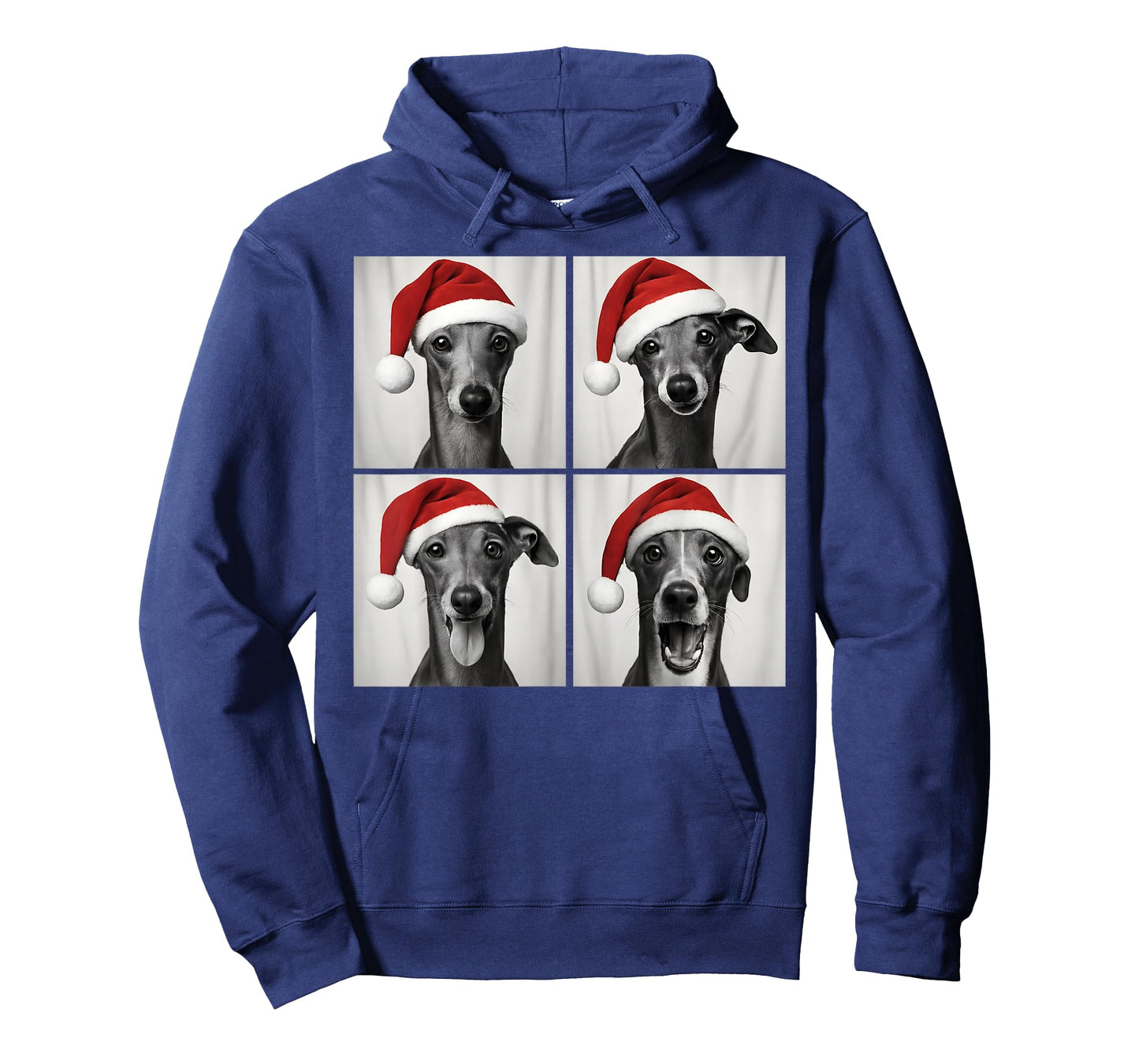 Funny Christmas Italian Greyhound Santa Dog Photo Booth T-Shirt